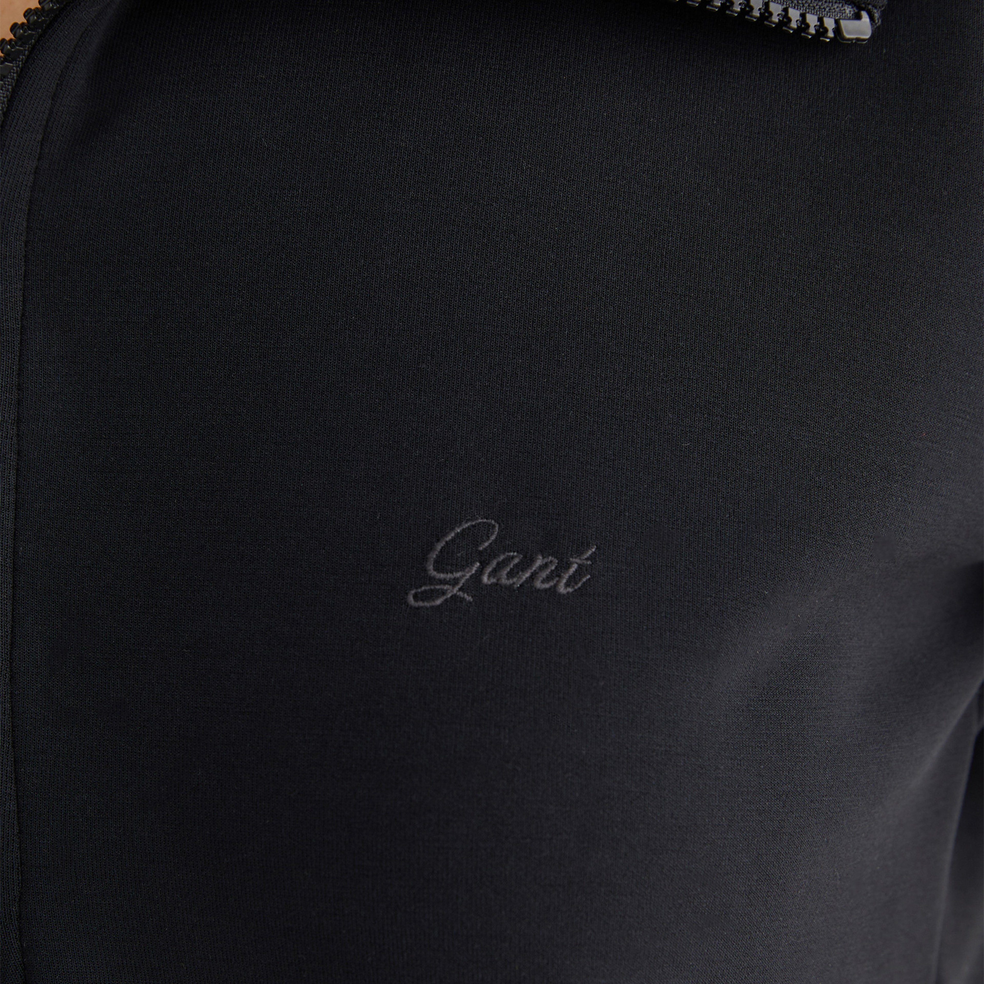 GANT Kadın Siyah Relaxed Fit Yarım Fermuarlı Sweatshirt