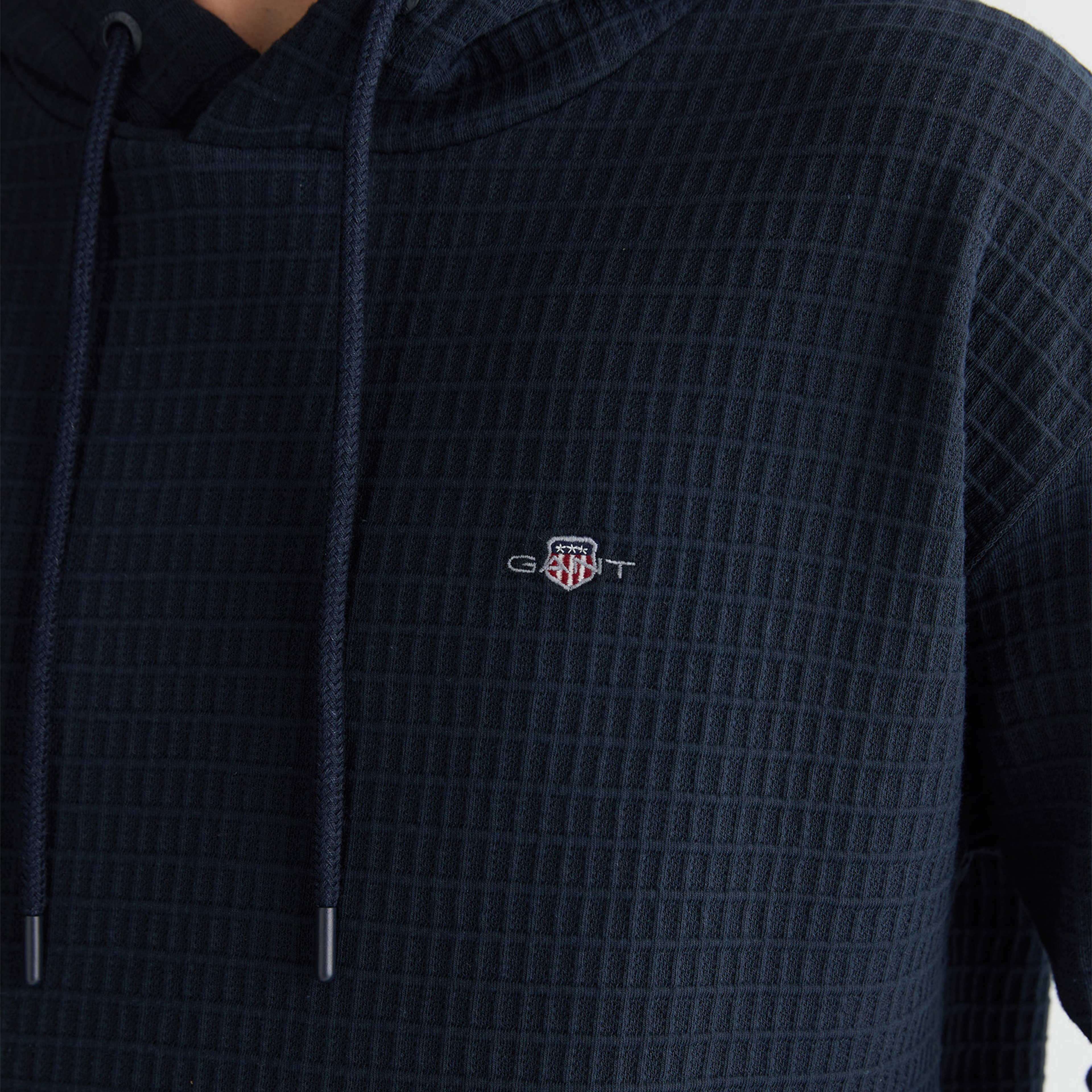 GANT Erkek Lacivert Regular Fit Kapüşonlu Sweatshirt