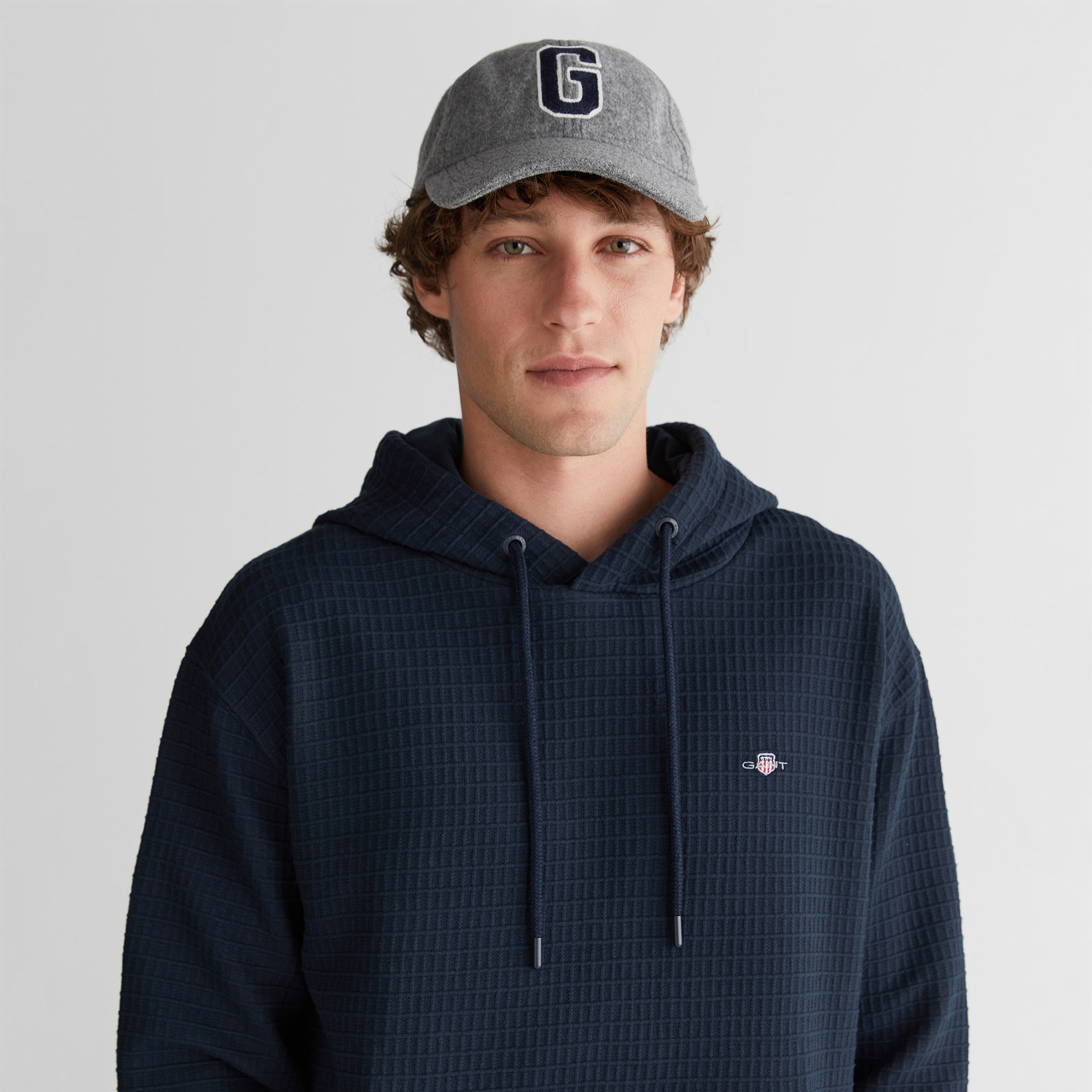 GANT Erkek Lacivert Regular Fit Kapüşonlu Sweatshirt