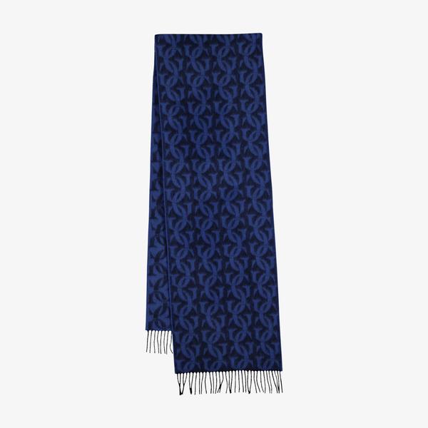 GANT Unisex Lacivert G Monogramlı Dokuma Atkı