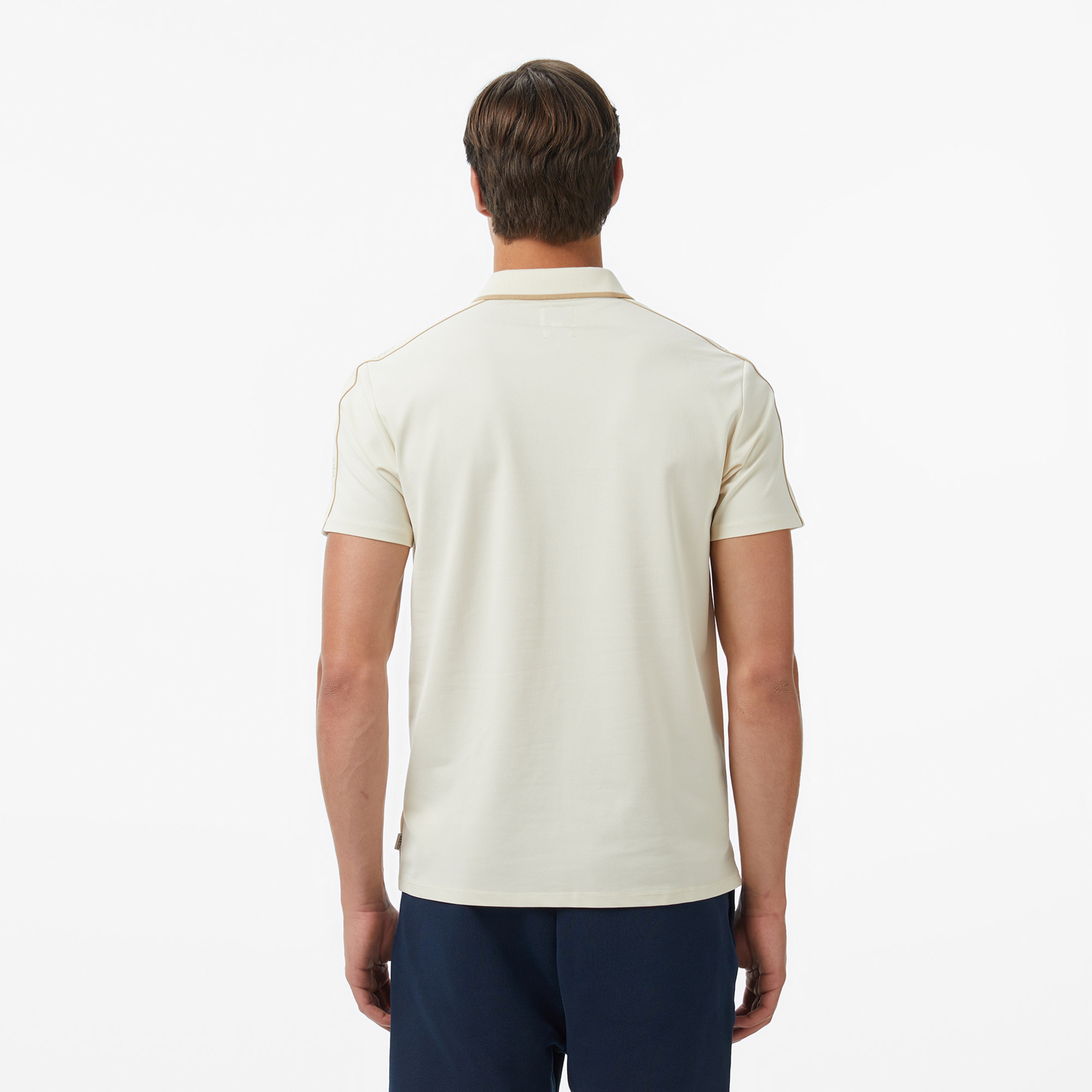 Guess Ss Guess Quattro G T  Erkek Bej Polo T-Shirt