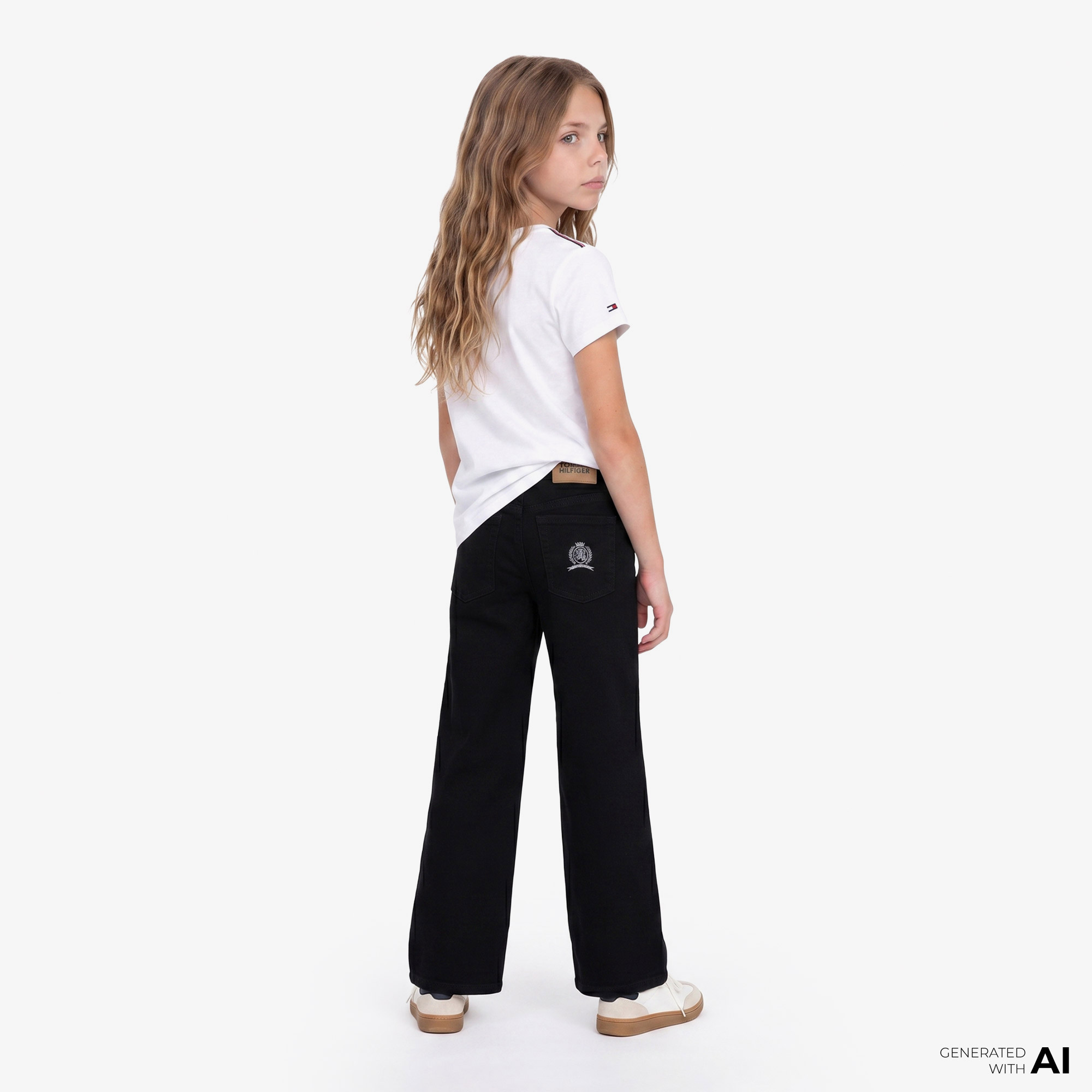Tommy Hilfiger Mabel Black Çocuk Siyah Tapered Jean