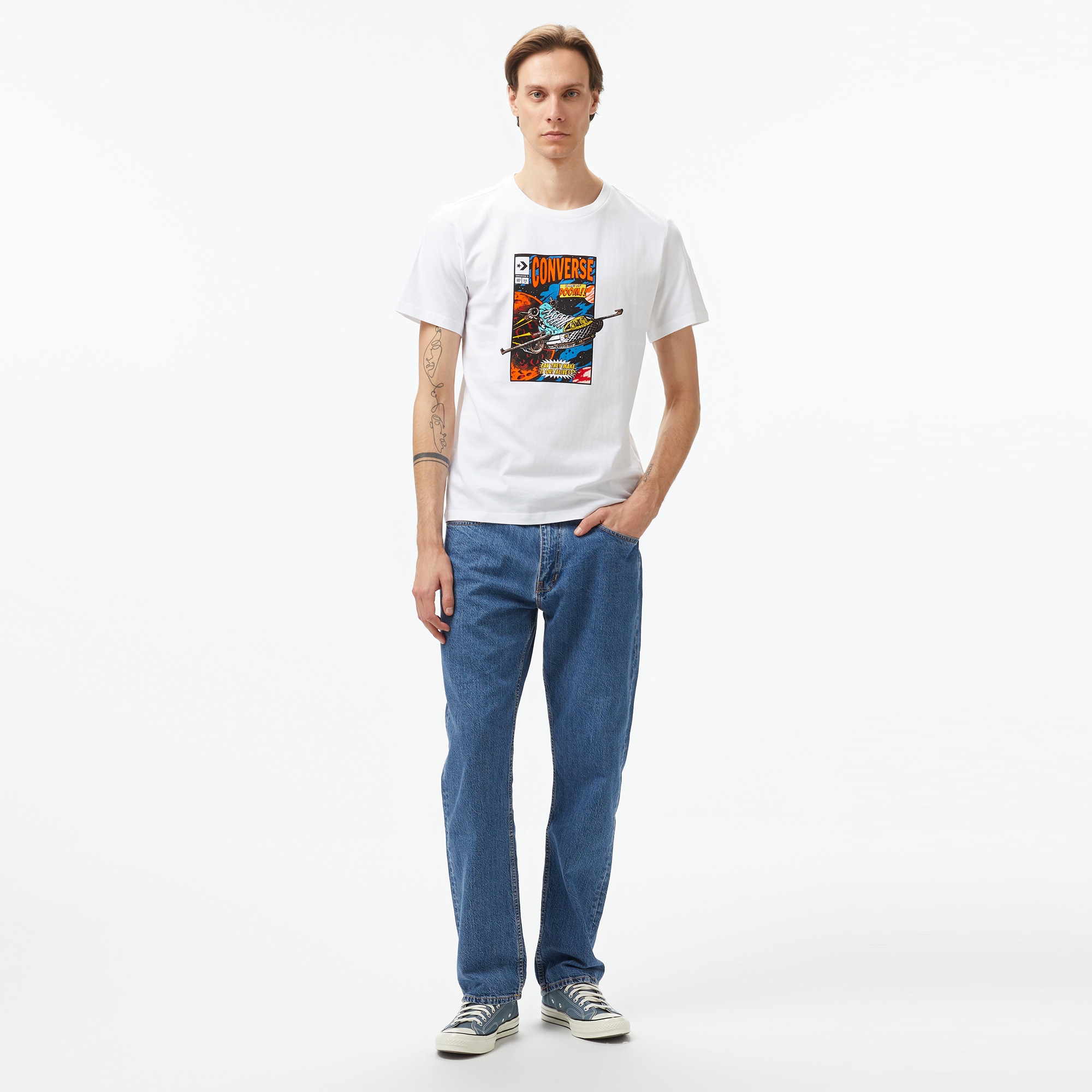 Converse Comic Cover Erkek Beyaz T-Shirt