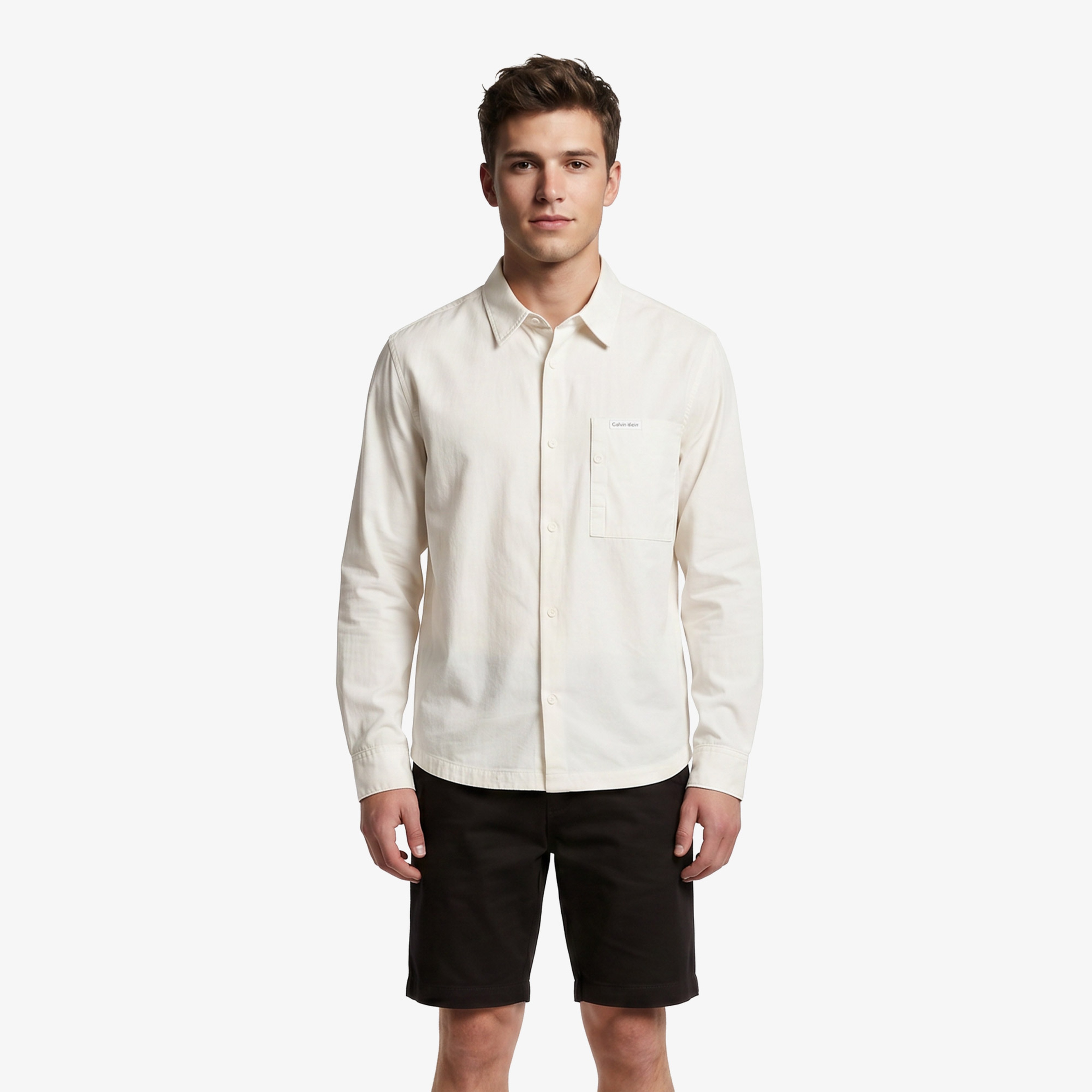 Calvin Klein Cotton Nylon Erkek Beyaz Gömlek