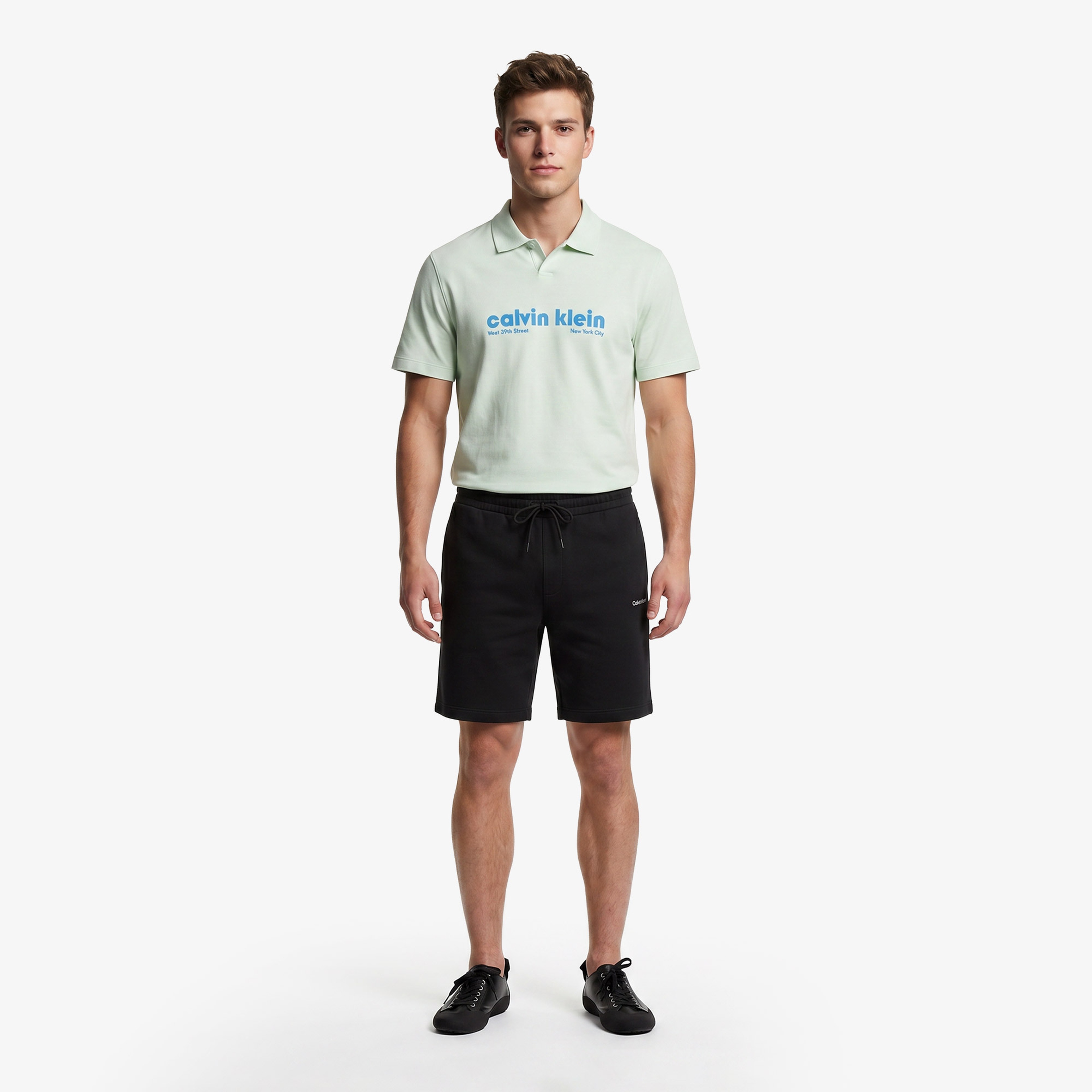 Calvin Klein Premium Terry Relaxed Erkek Haki Sweatshirt