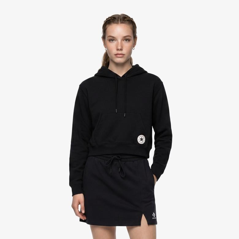 Converse Chuck Taylor All Star Cropped Kadın Siyah Sweatshirt