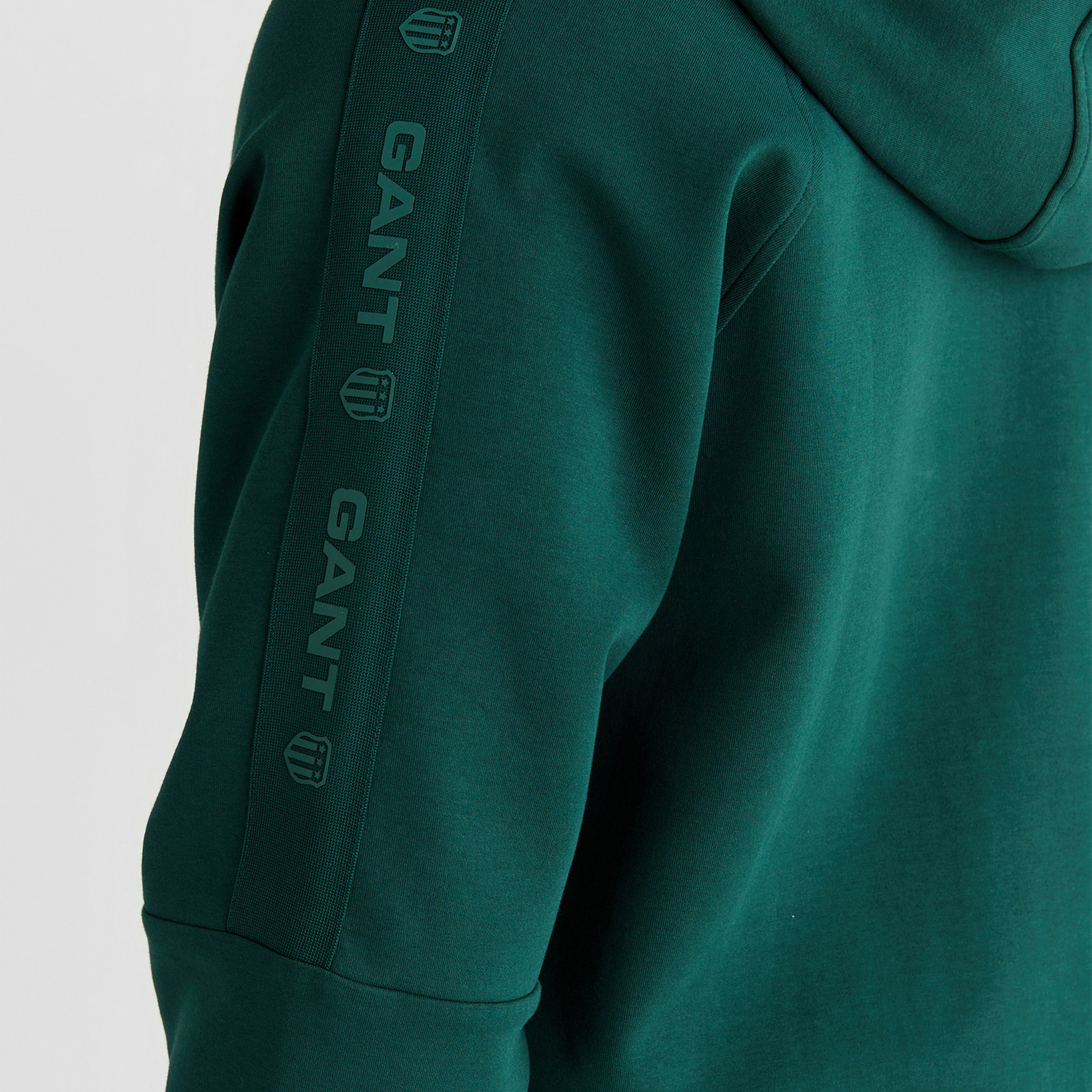 GANT Erkek Yeşil Fermuarlı Kapüşonlu Sweatshirt