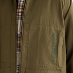 GANT Erkek Yeşil Oversize Fit Fermuarlı Logolu Gömlek