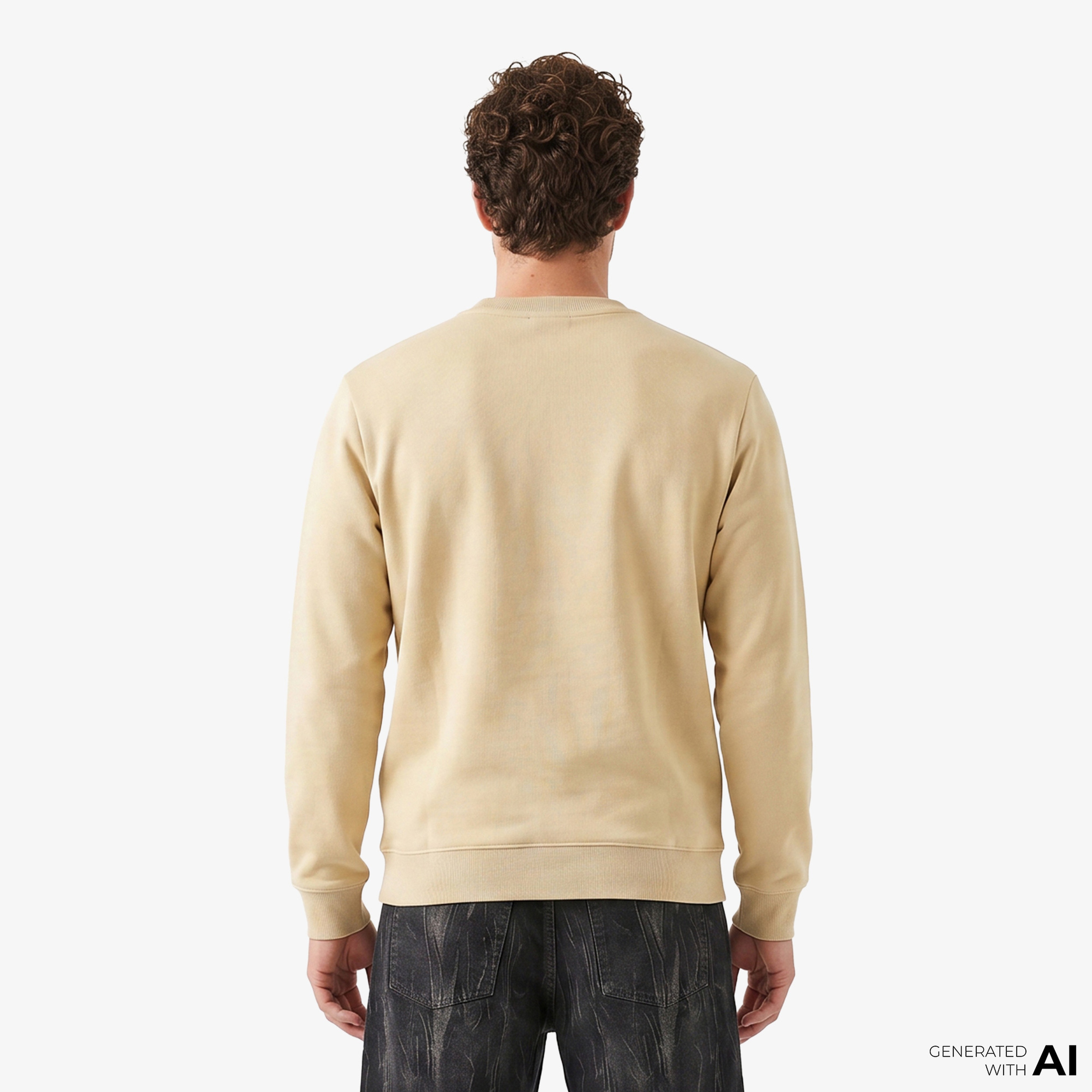 Hugo Erkek Bej Sweatshirt