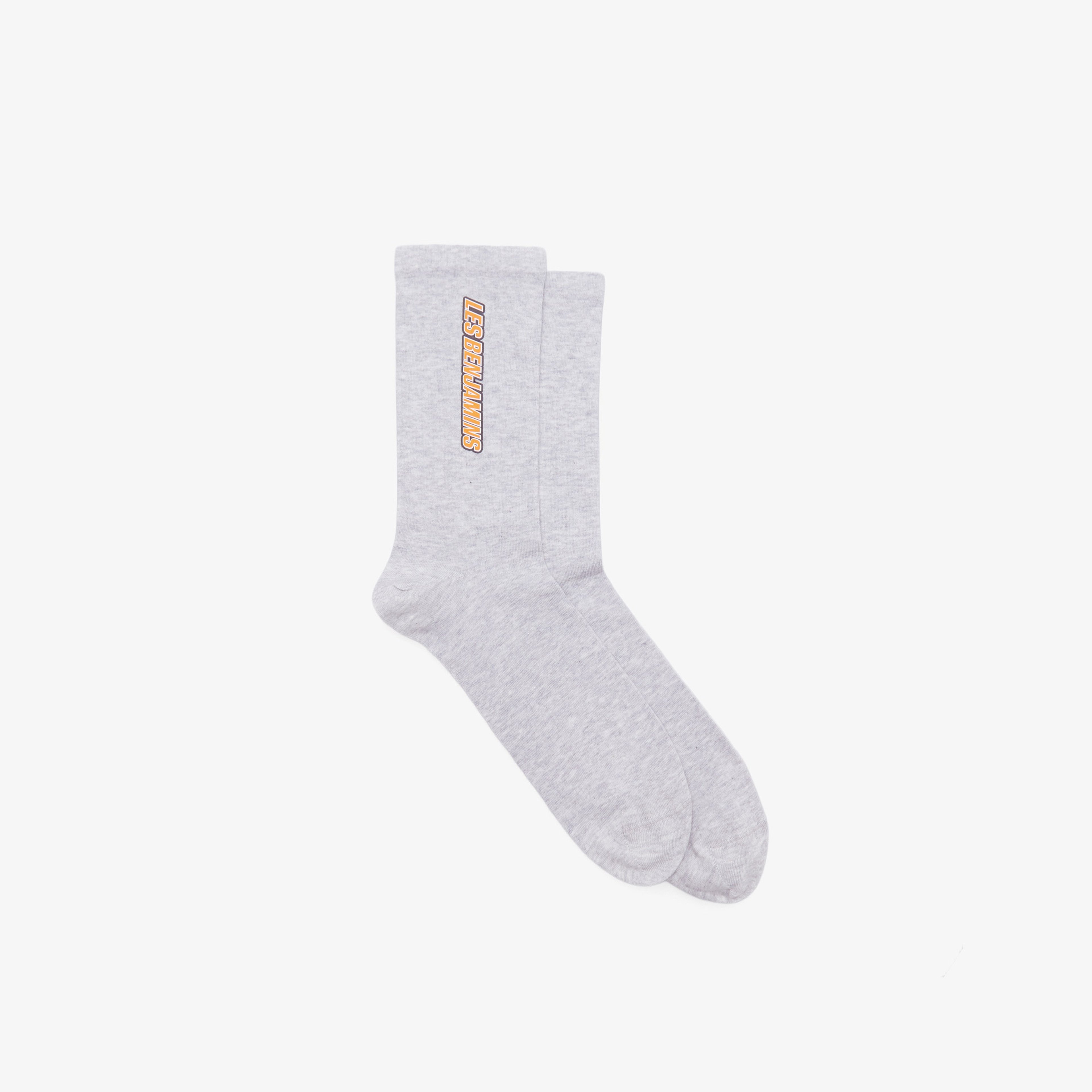 Les Benjamins Classics Unisex Gri Uzun Çorap