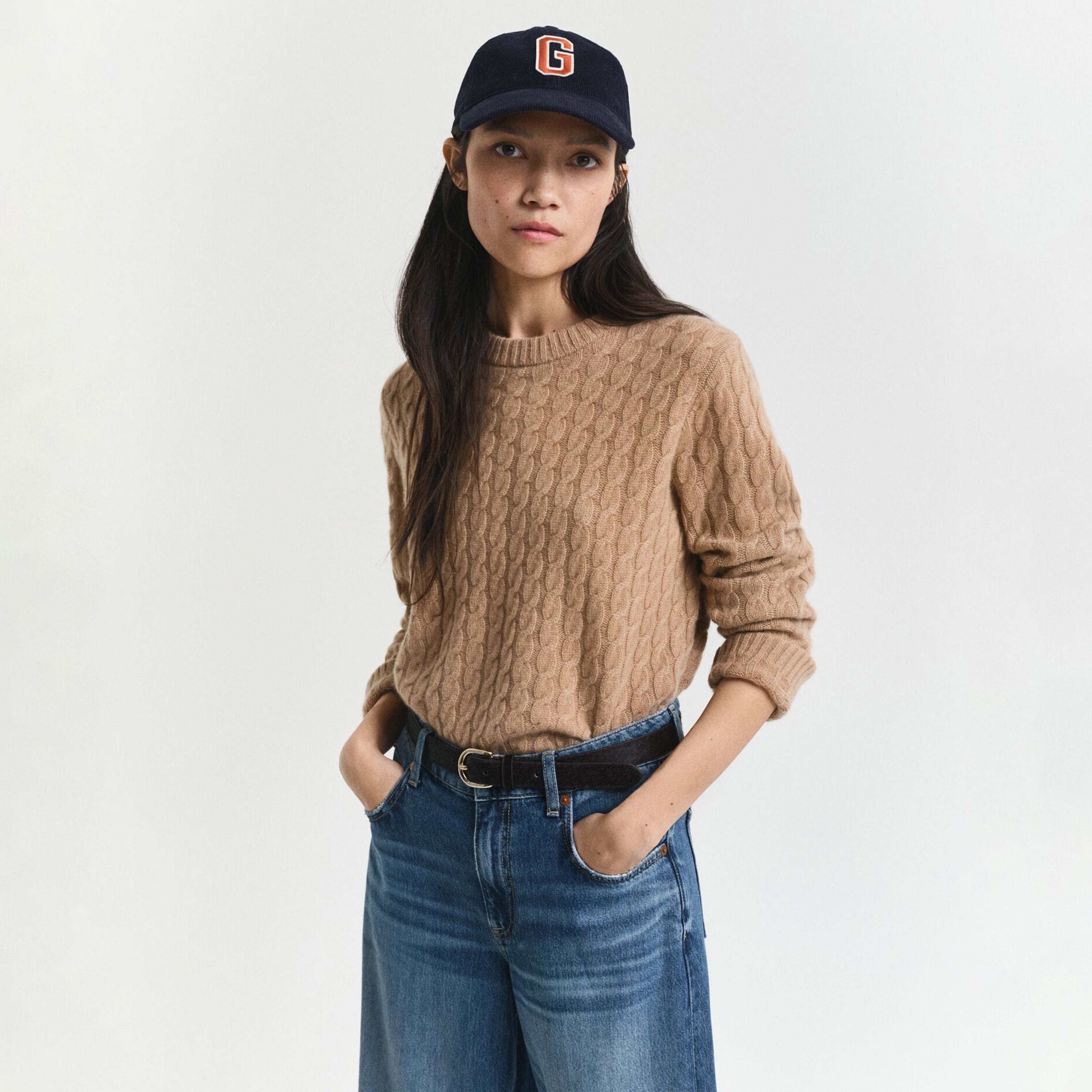 GANT Kadın Kahverengi Regular Fit Triko