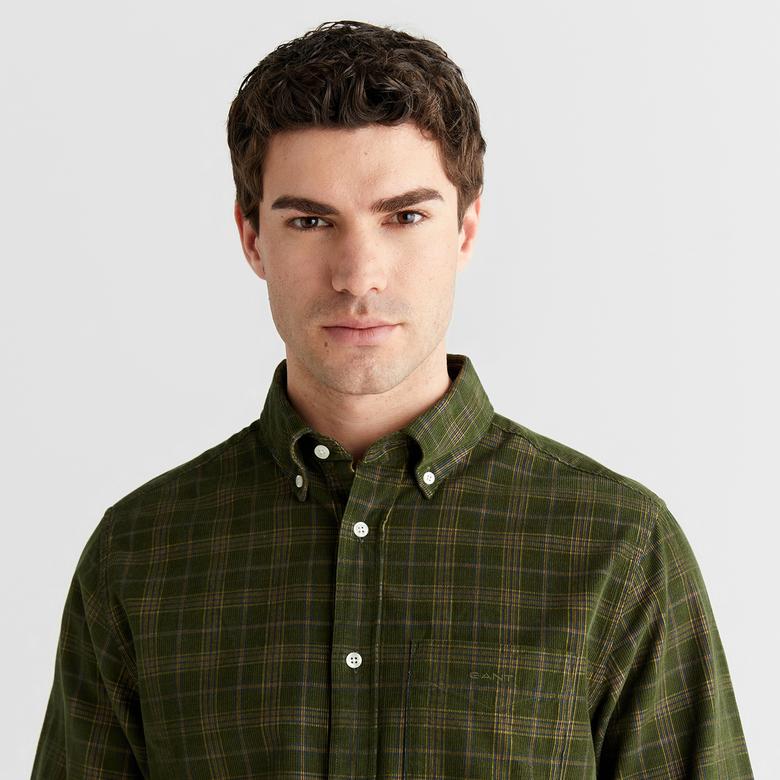 GANT Erkek Yeşil Regular Fit Düğmeli Gömlek