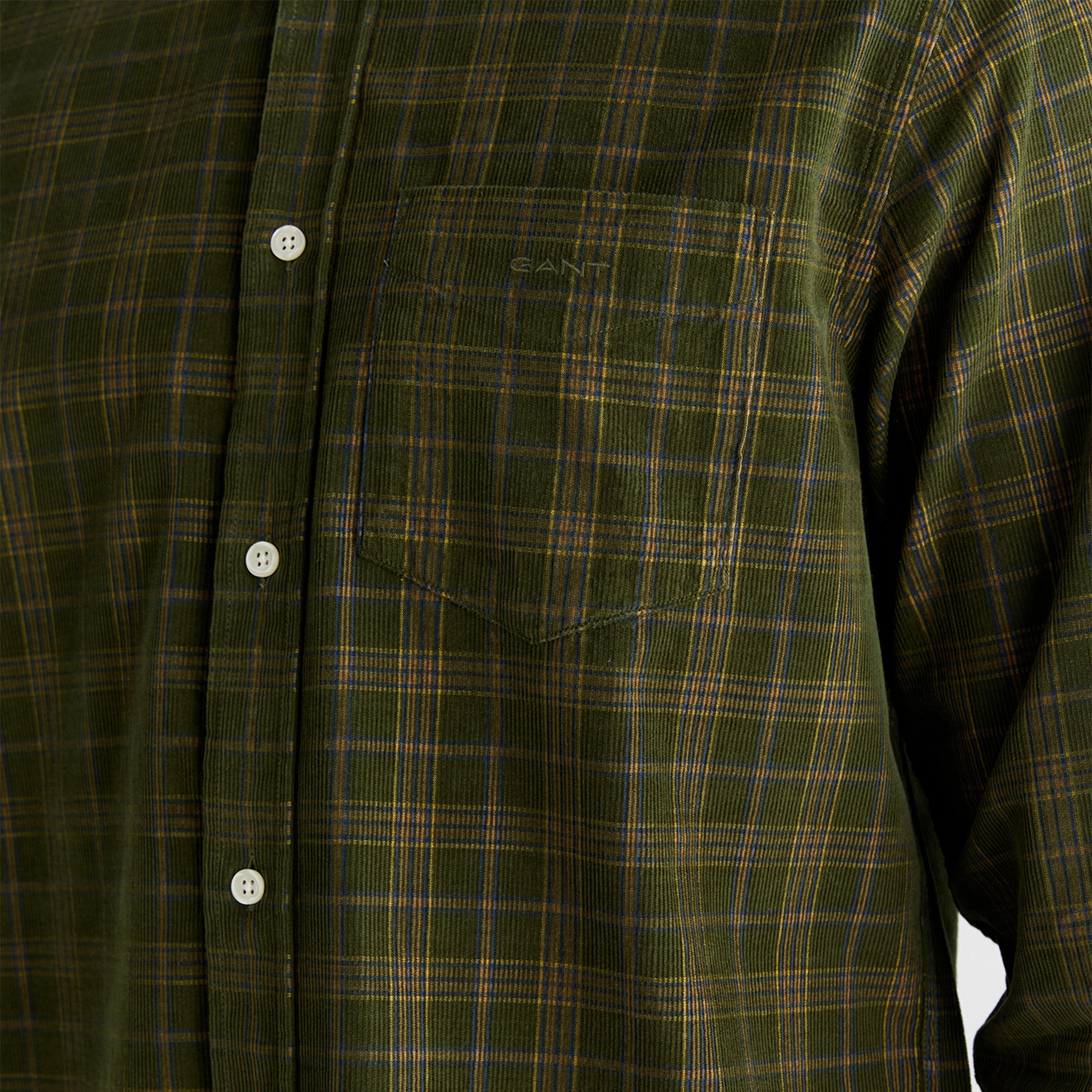 GANT Erkek Yeşil Regular Fit Düğmeli Gömlek