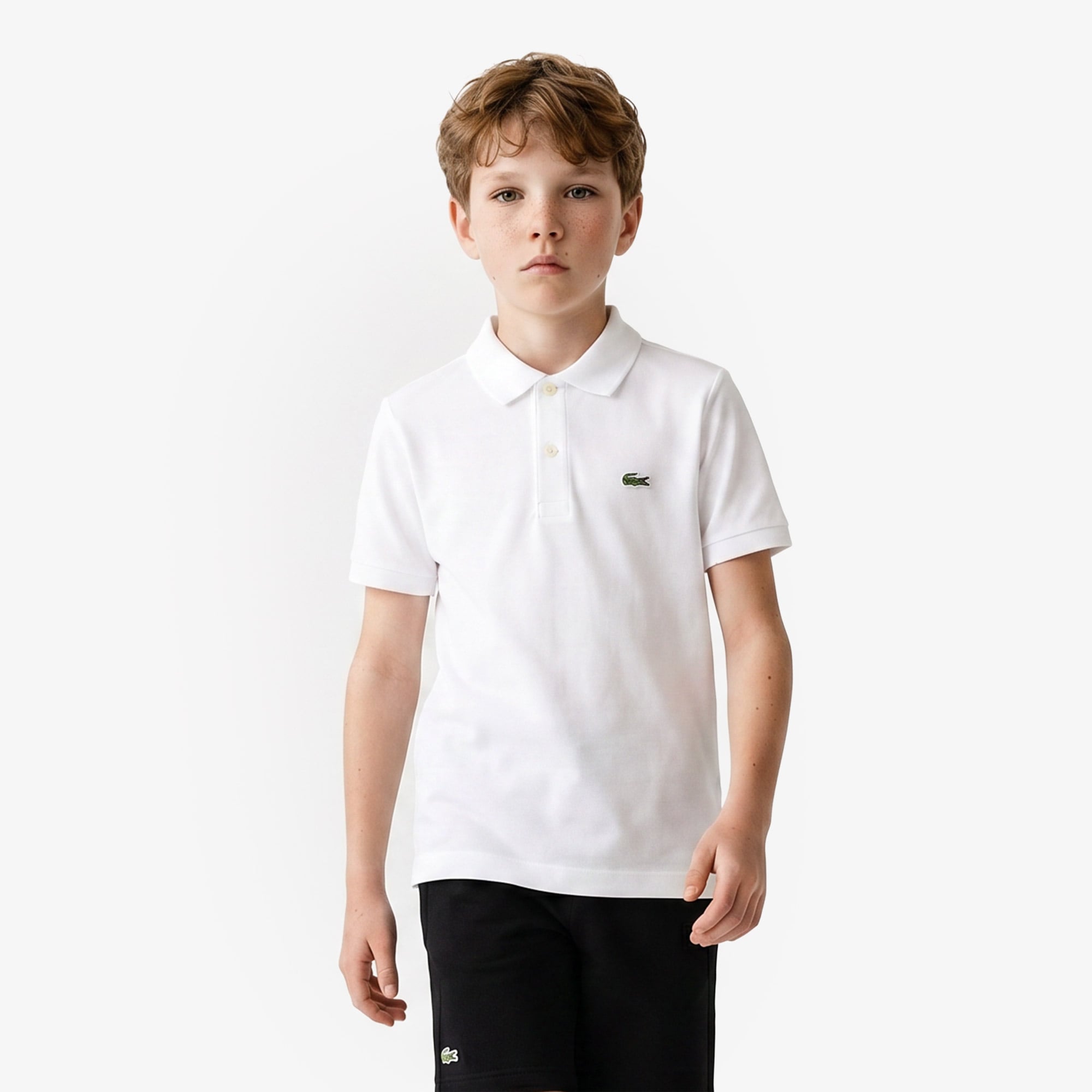 Lacoste Regular Fit Çocuk Beyaz Polo