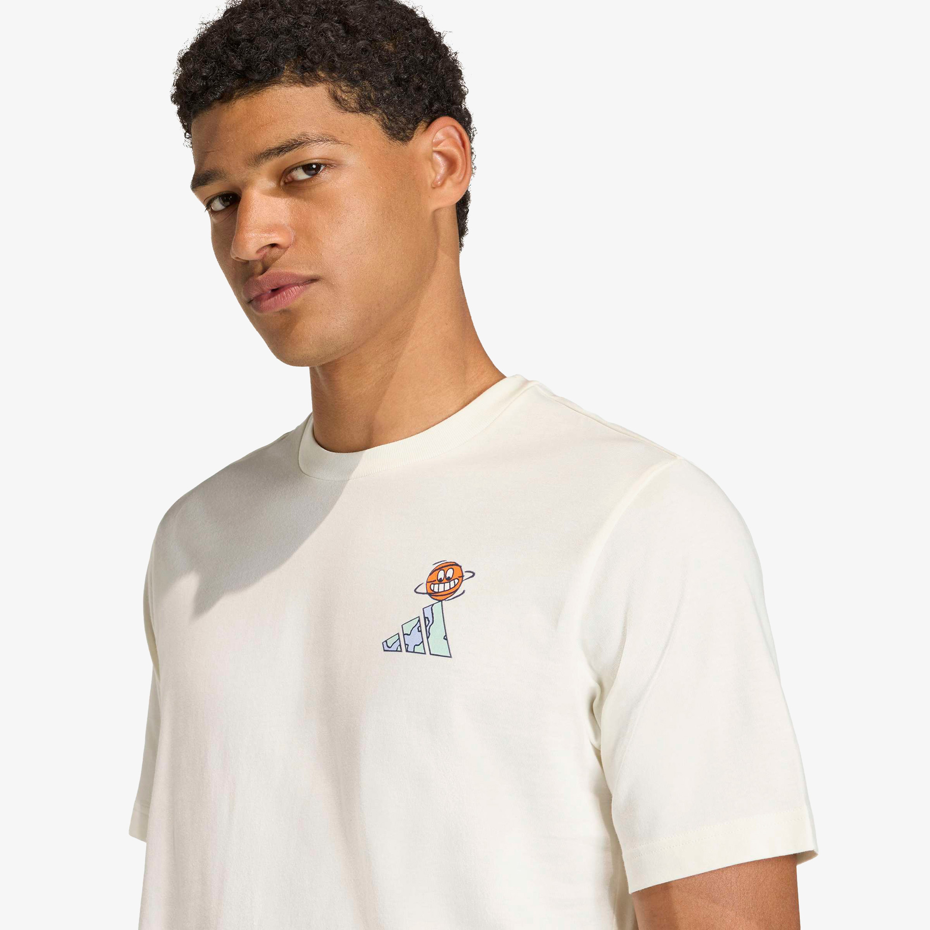 adidas Edwards Basketball Erkek Beyaz T-Shirt