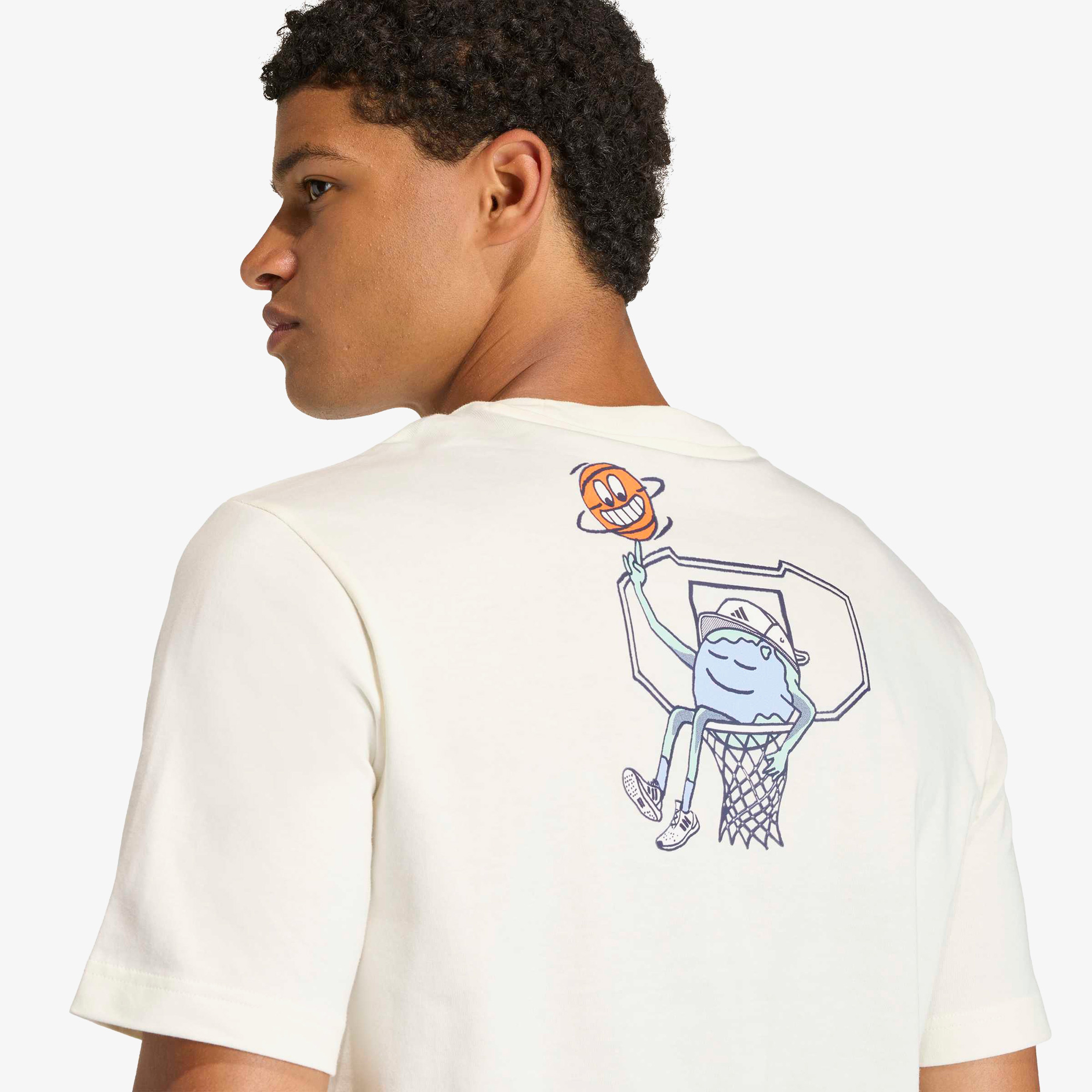 adidas Edwards Basketball Erkek Beyaz T-Shirt