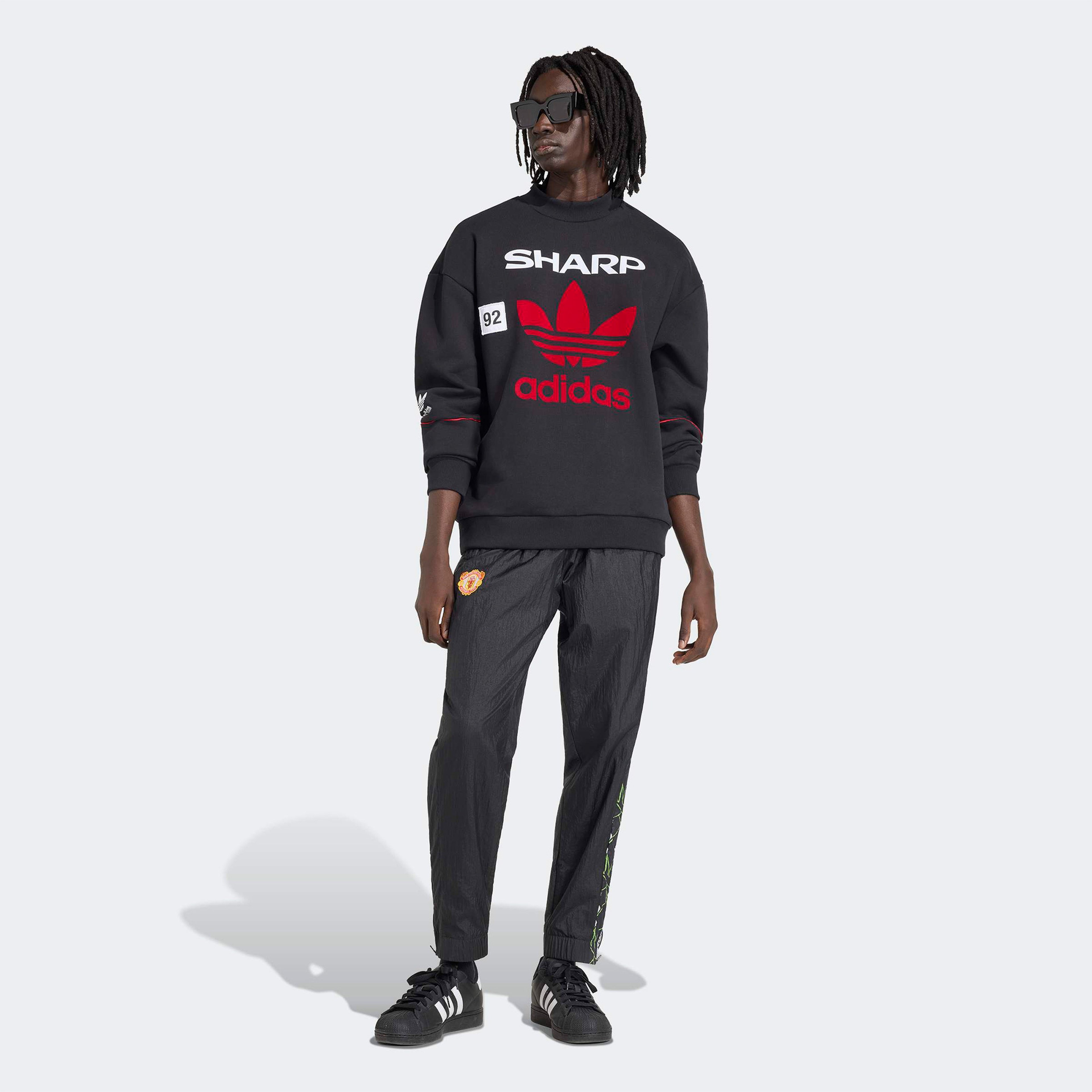 adidas Manchester United FC Erkek Siyah Sweatshirt