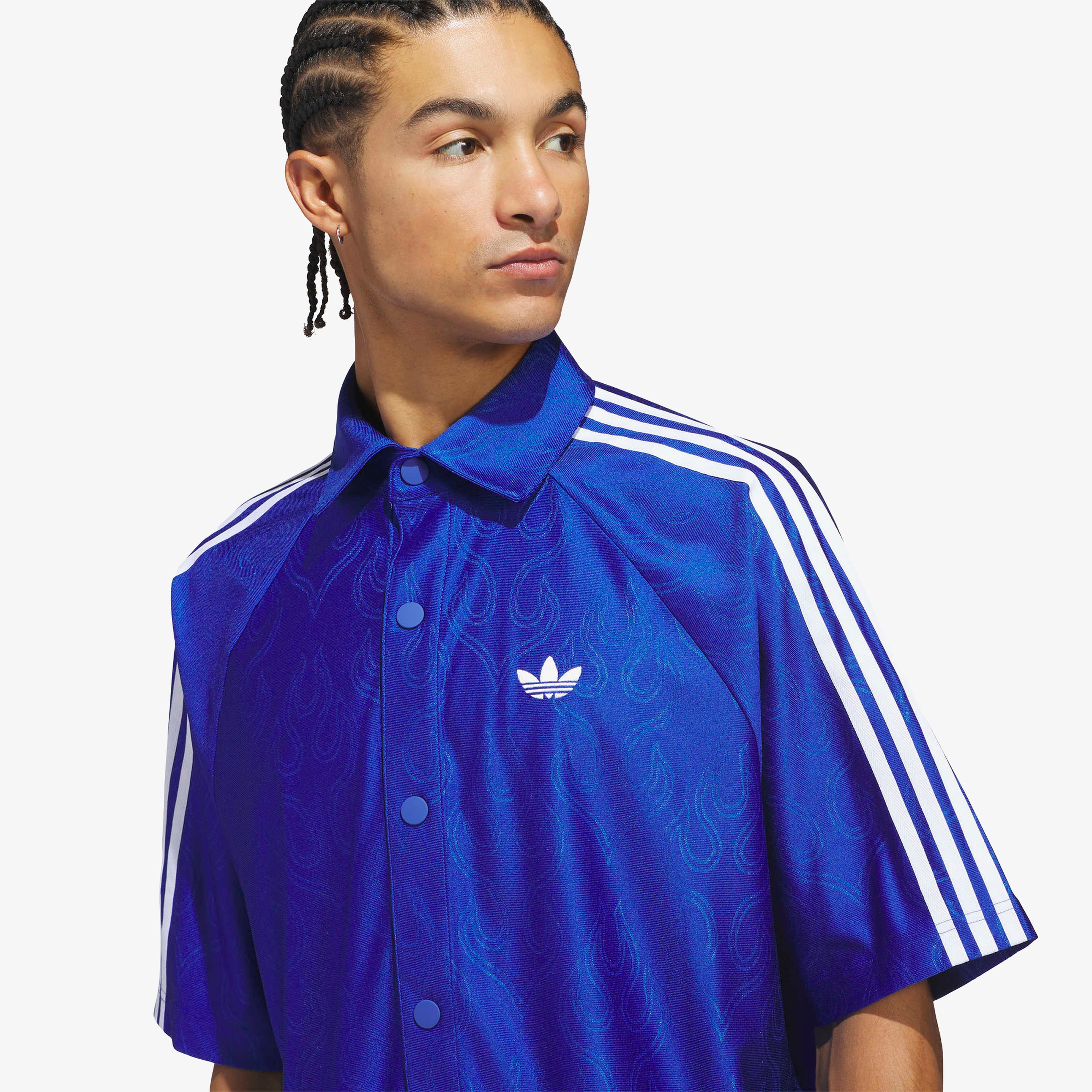 adidas Jacquard Top Unisex Mavi Gömlek