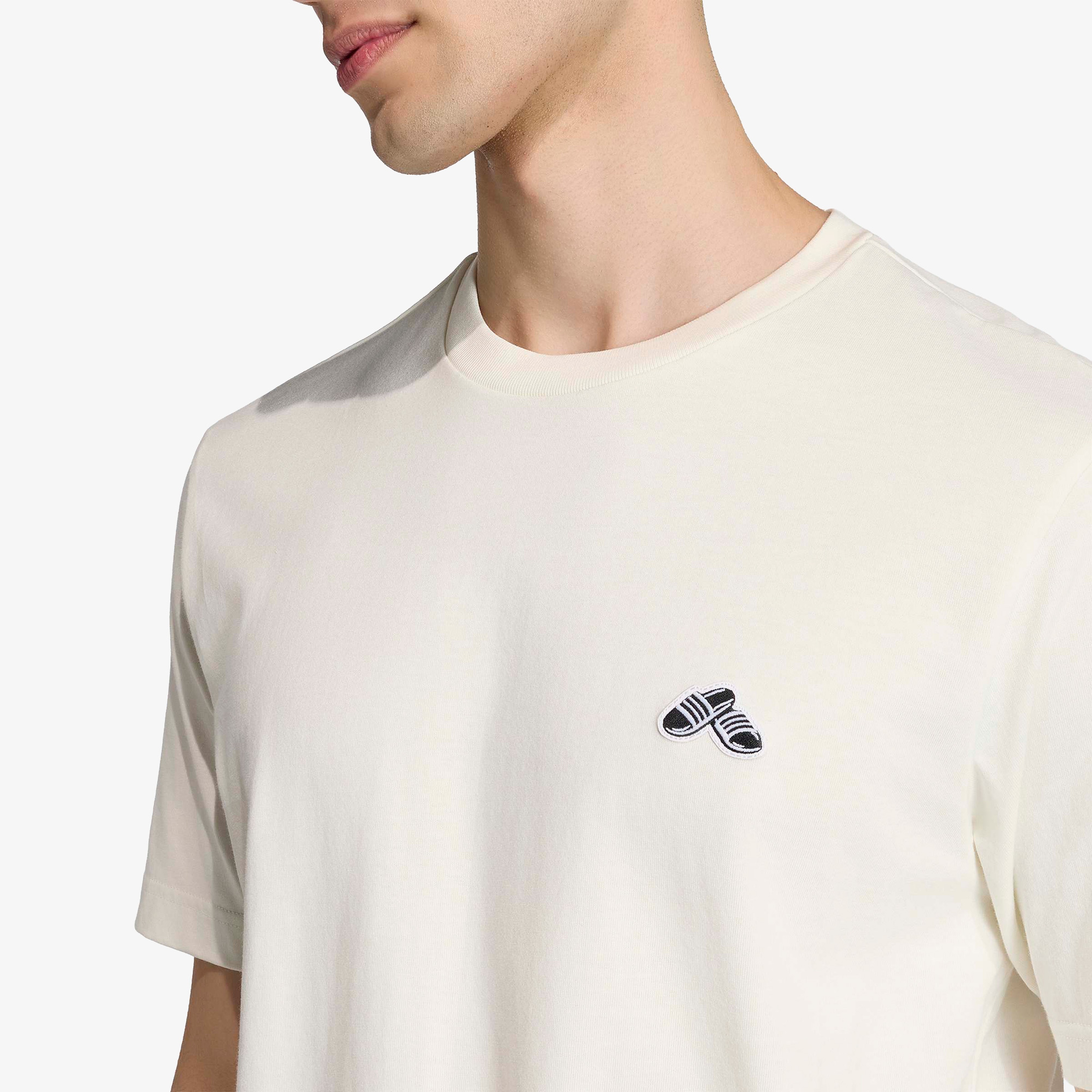 adidas Slide Erkek Beyaz T-Shirt