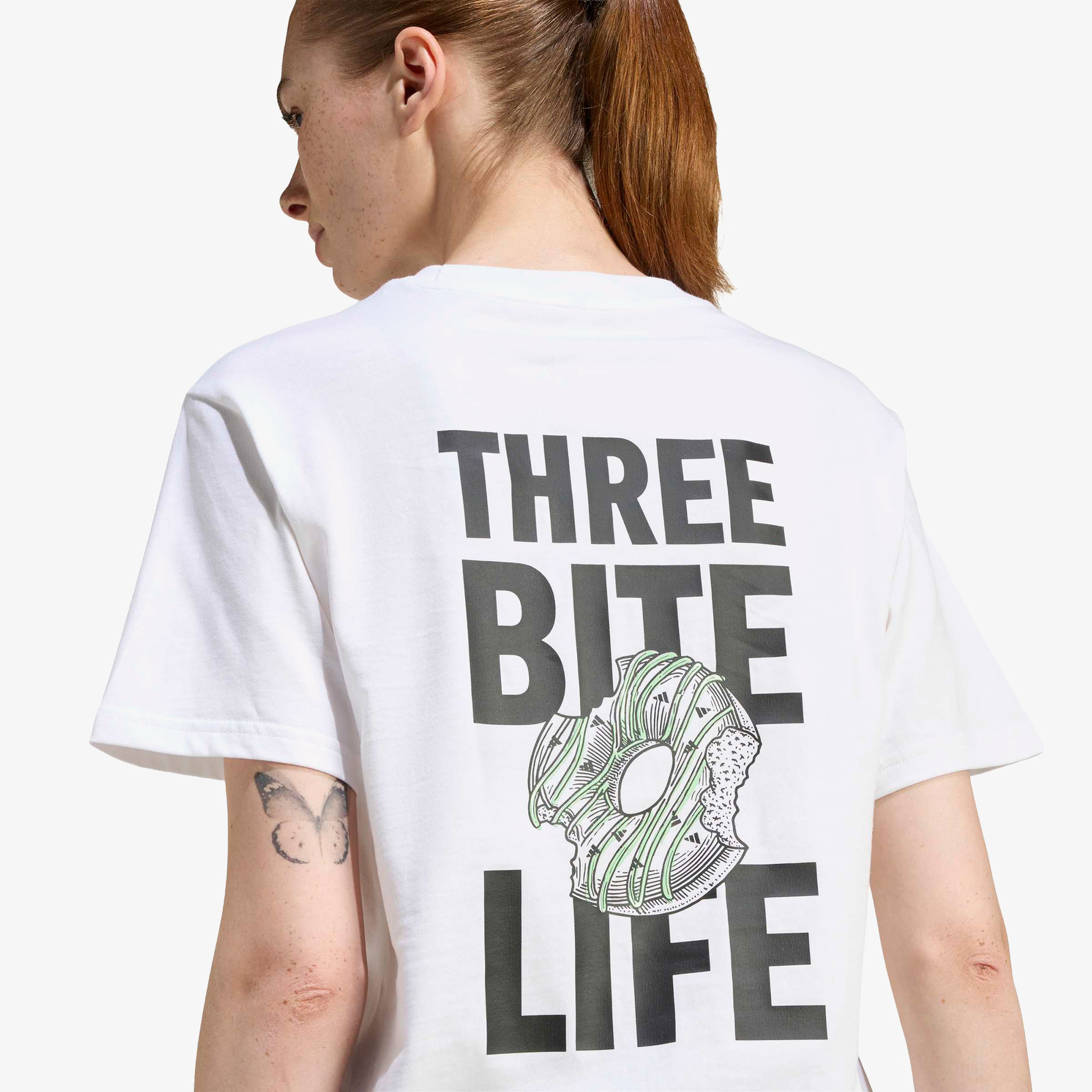adidas Food Graphic Kadın Beyaz T-Shirt