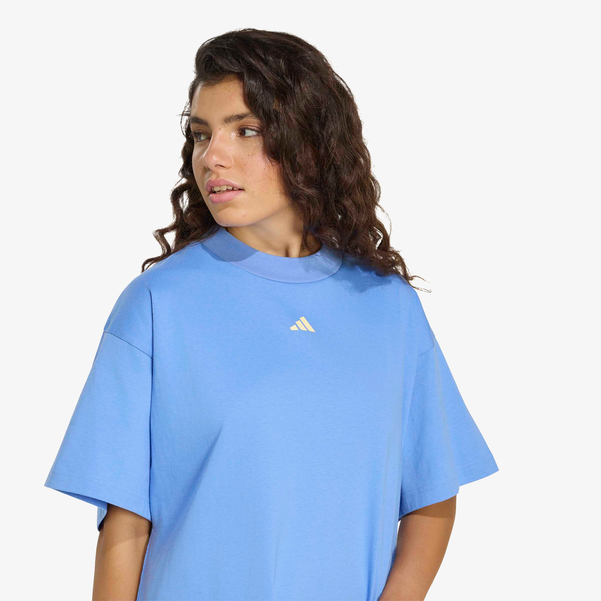 adidas 3Ss Gfx Kadın Mavi T-Shirt