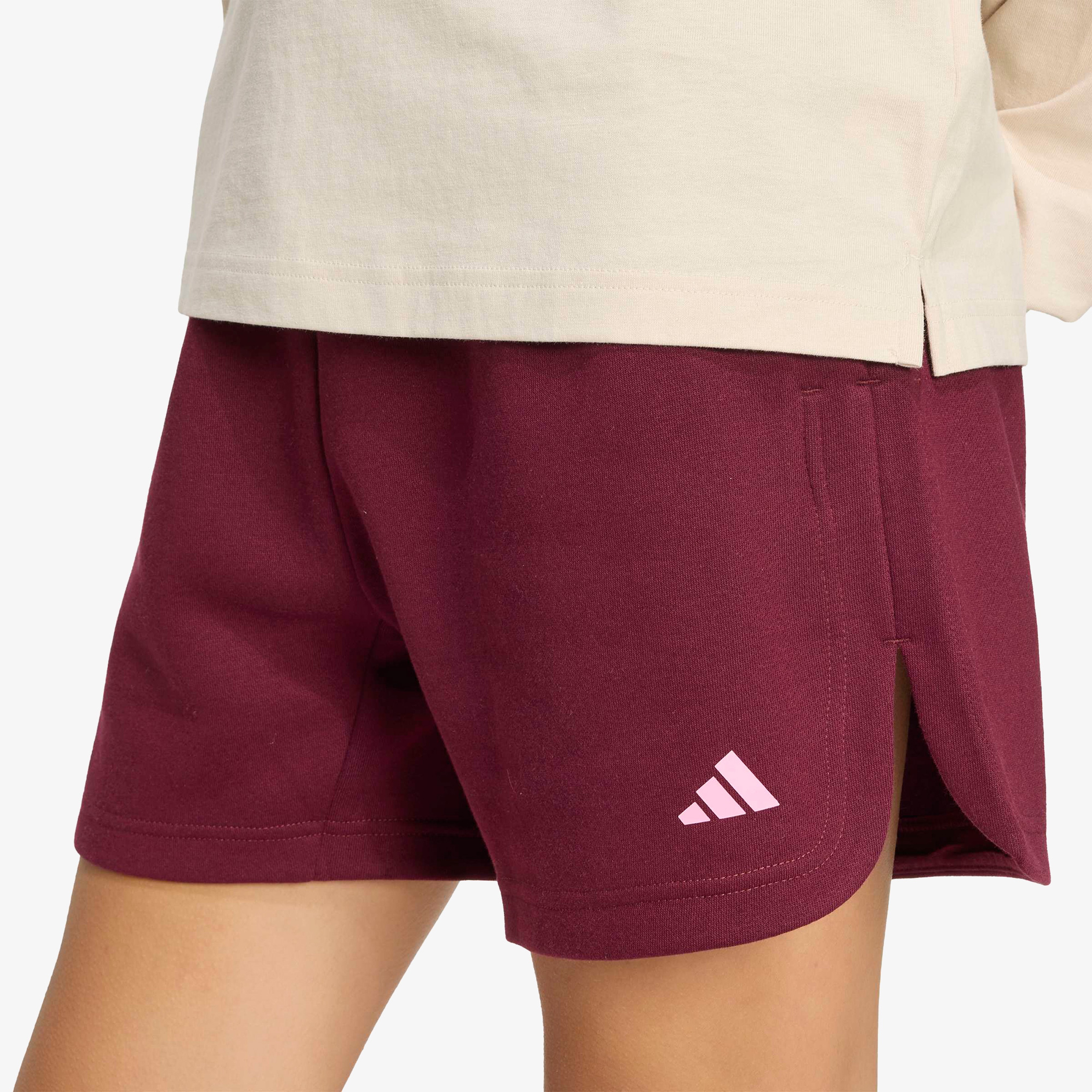 adidas 3Ss Fleece Kadın Bordo T-Shirt