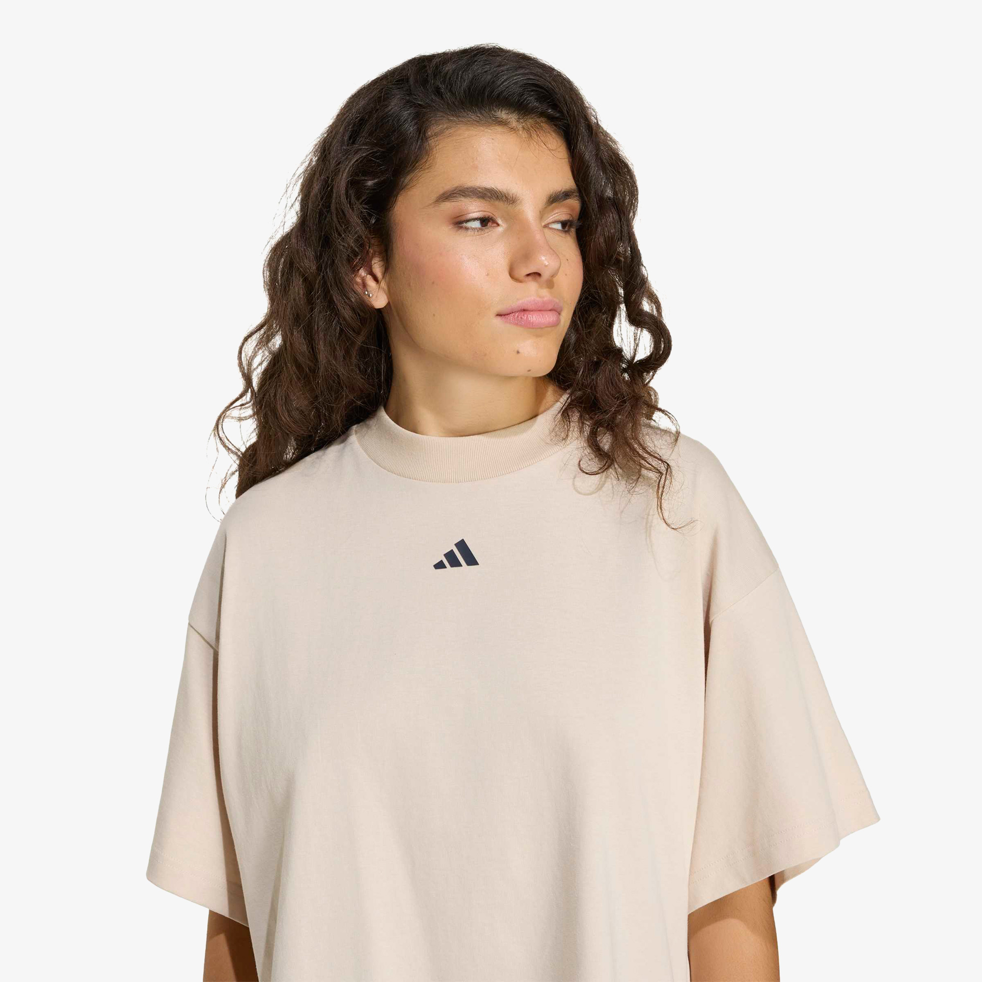 adidas 3Ss Gfx Kadın Bej T-Shirt