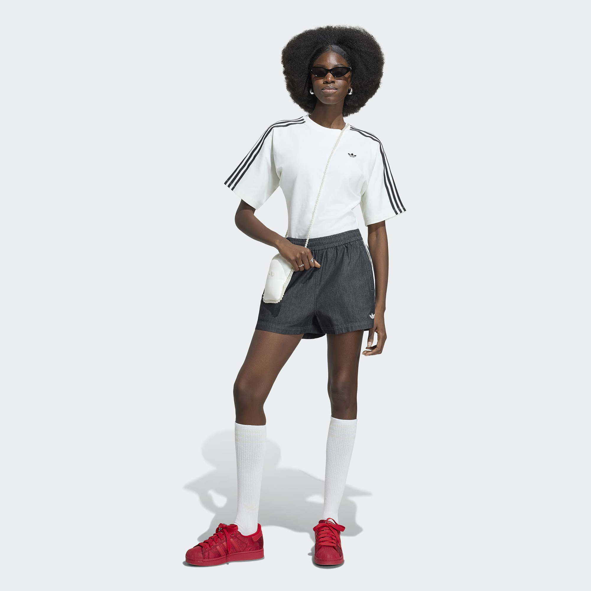 adidas Slim Kadın Beyaz T-Shirt