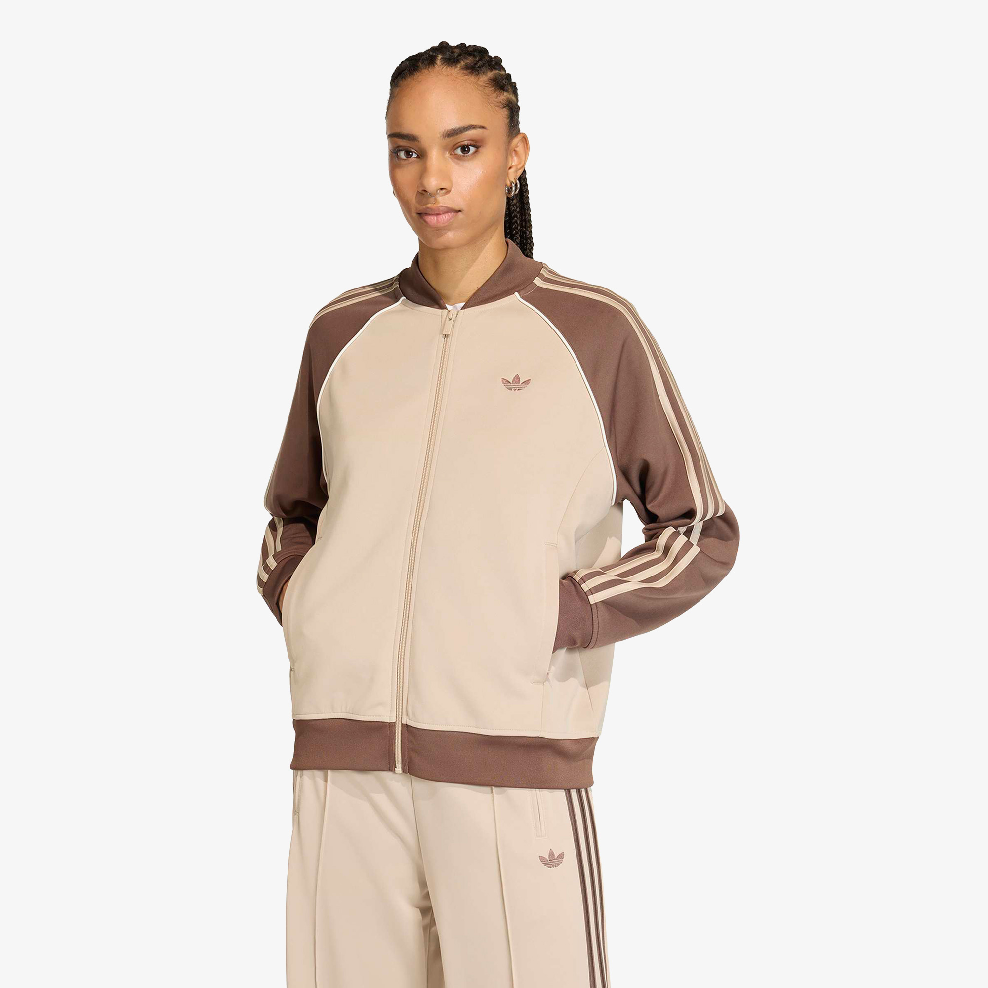 adidas Sst Loose Tt Kadın Bej Ceket