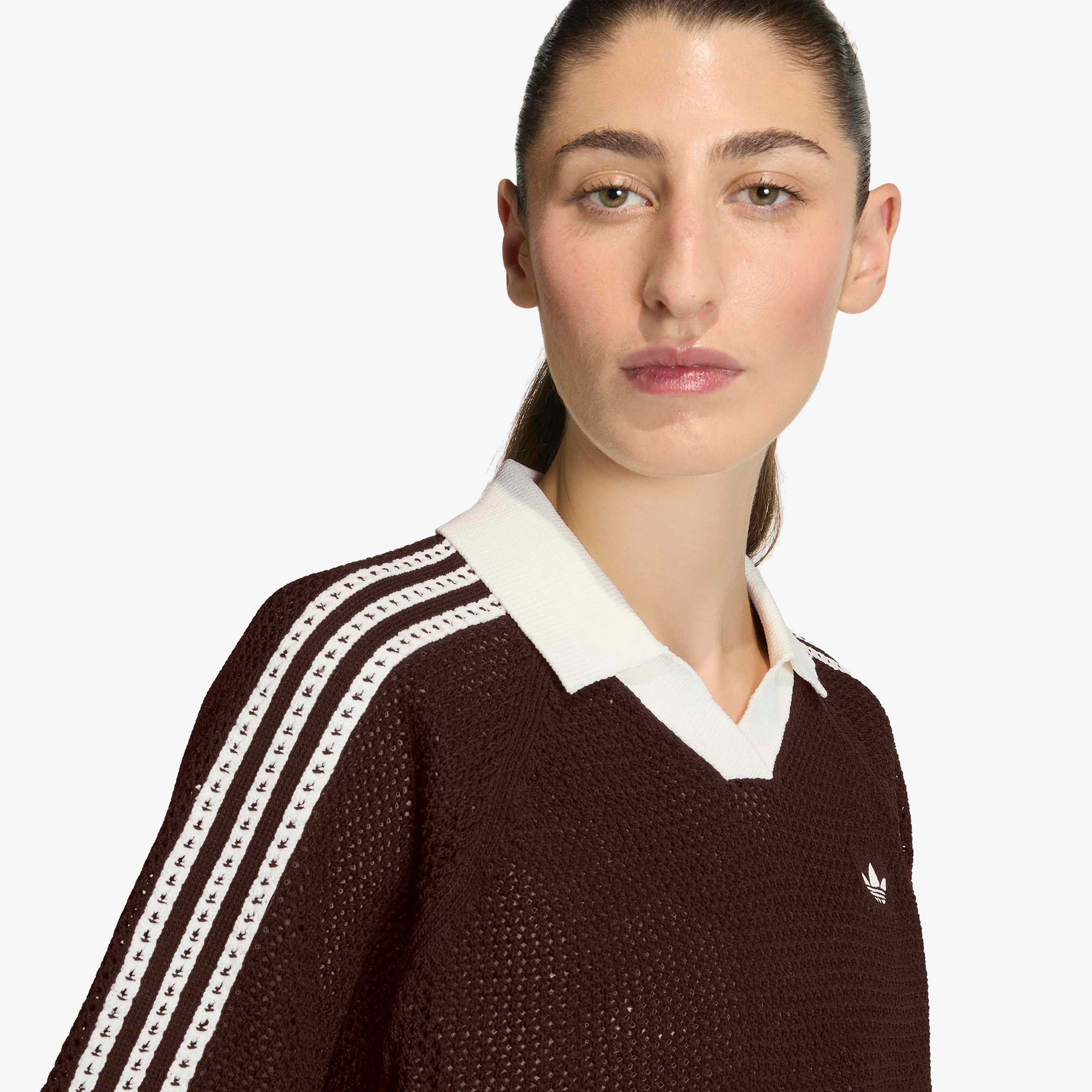 adidas Crochet Kadın Kahverengi Polo