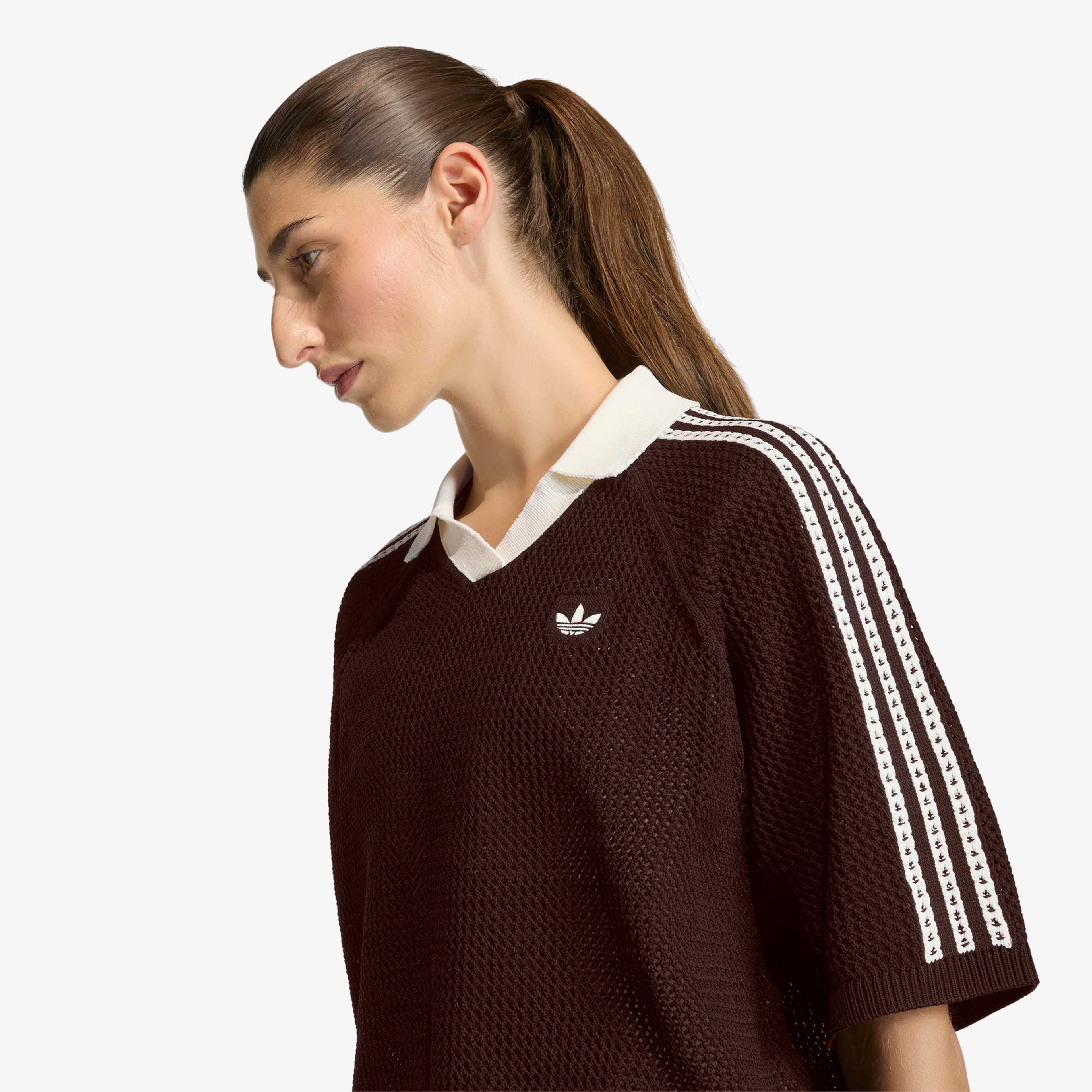 adidas Crochet Kadın Kahverengi Polo