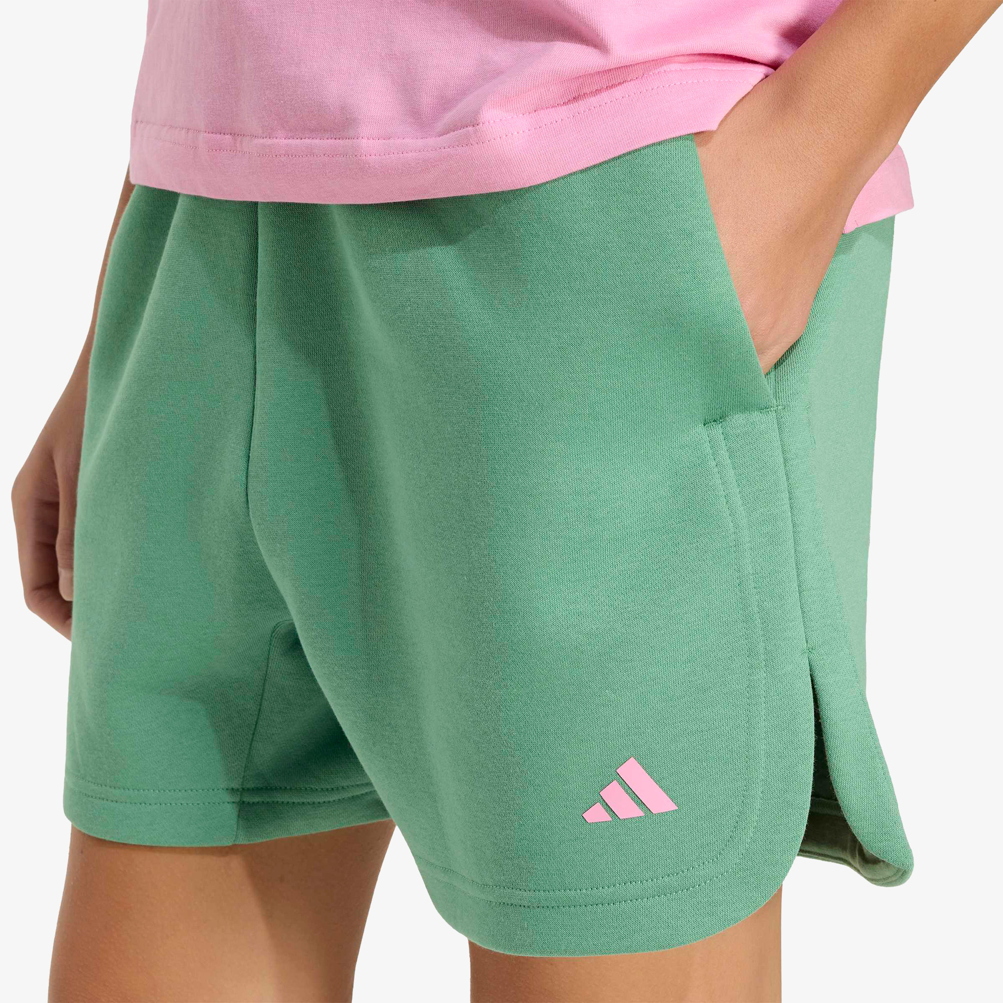 adidas 3Ss Fleece Kadın Yeşil Şort