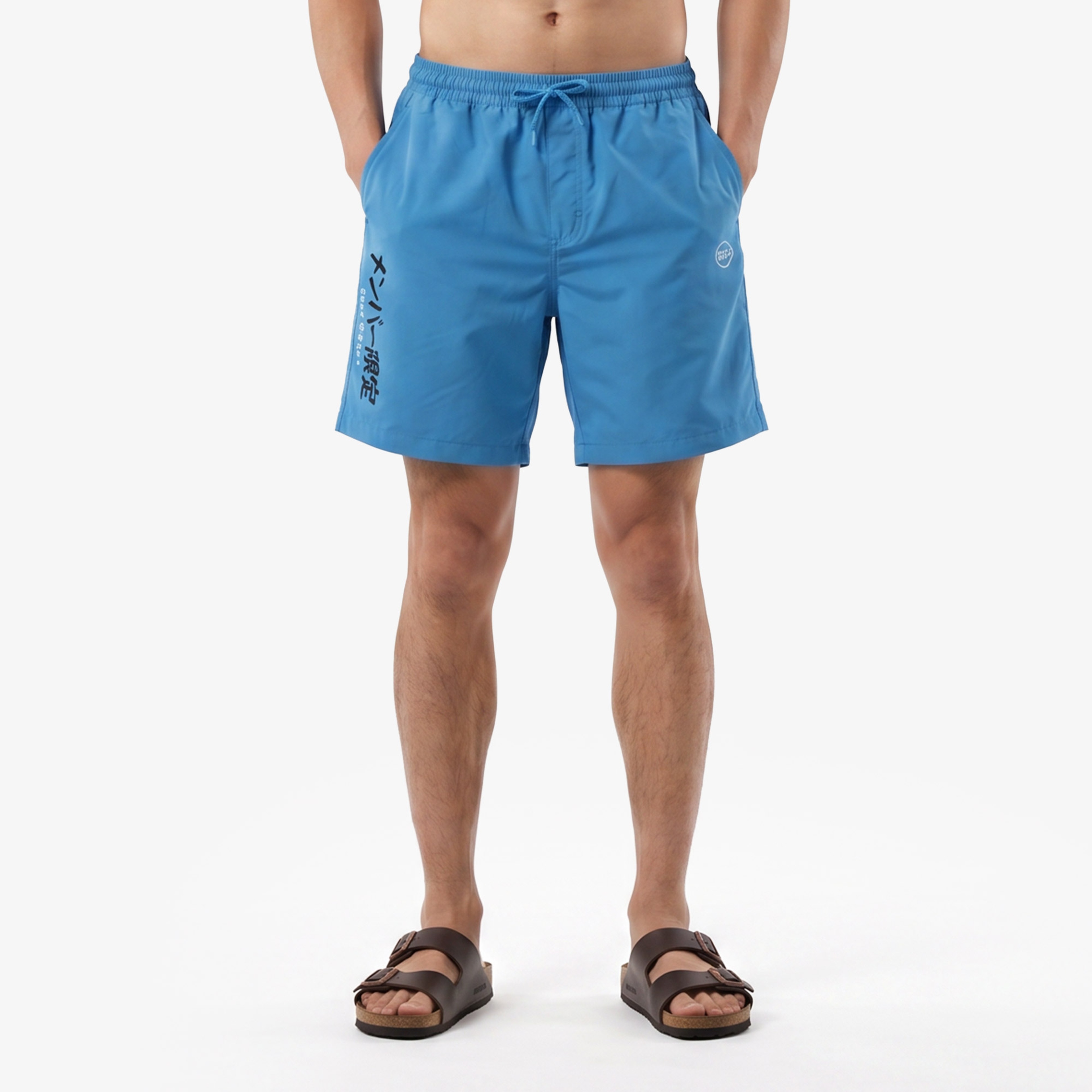 UNITED4 Regular Fit Erkek Mavi Deniz Şortu