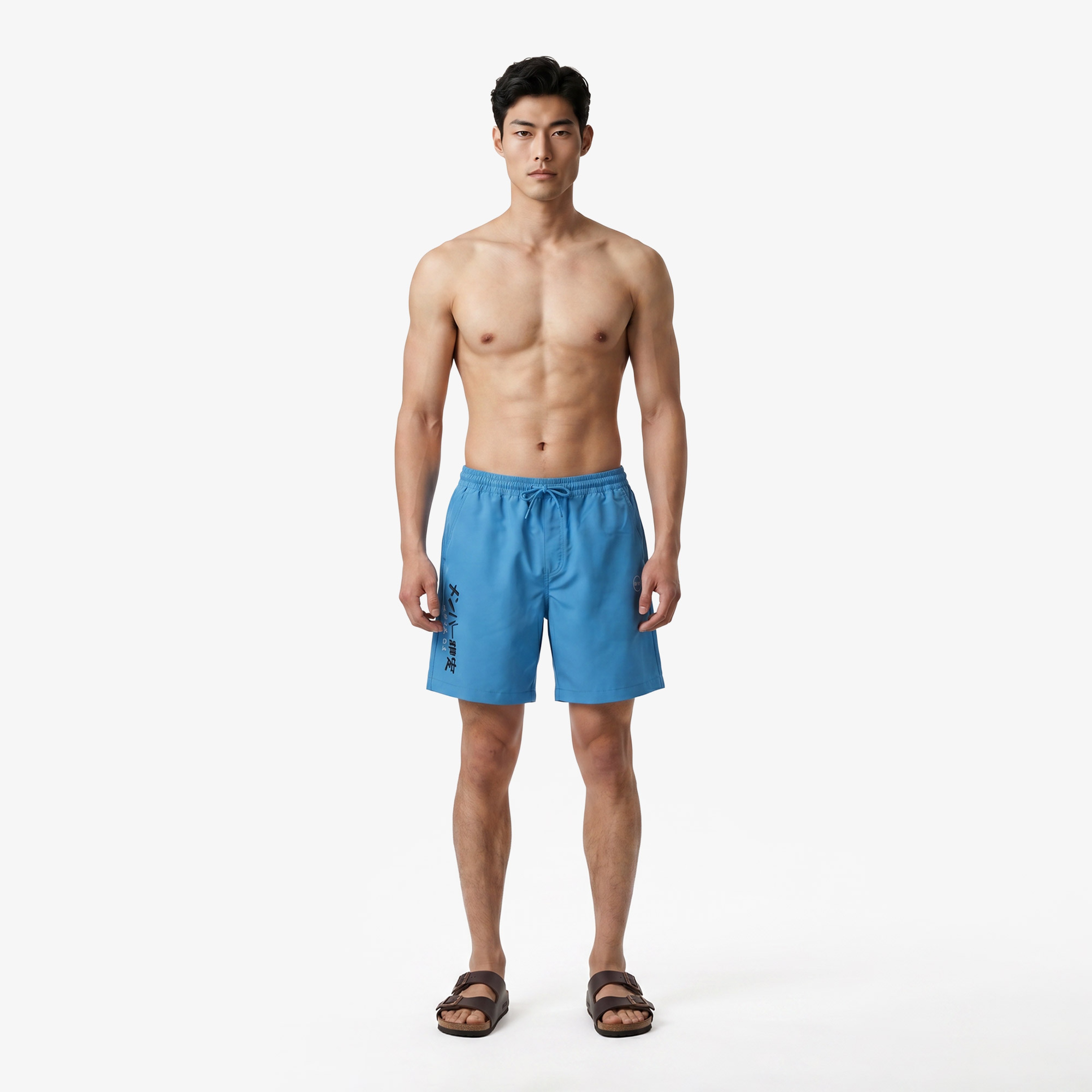 UNITED4 Regular Fit Erkek Mavi Deniz Şortu
