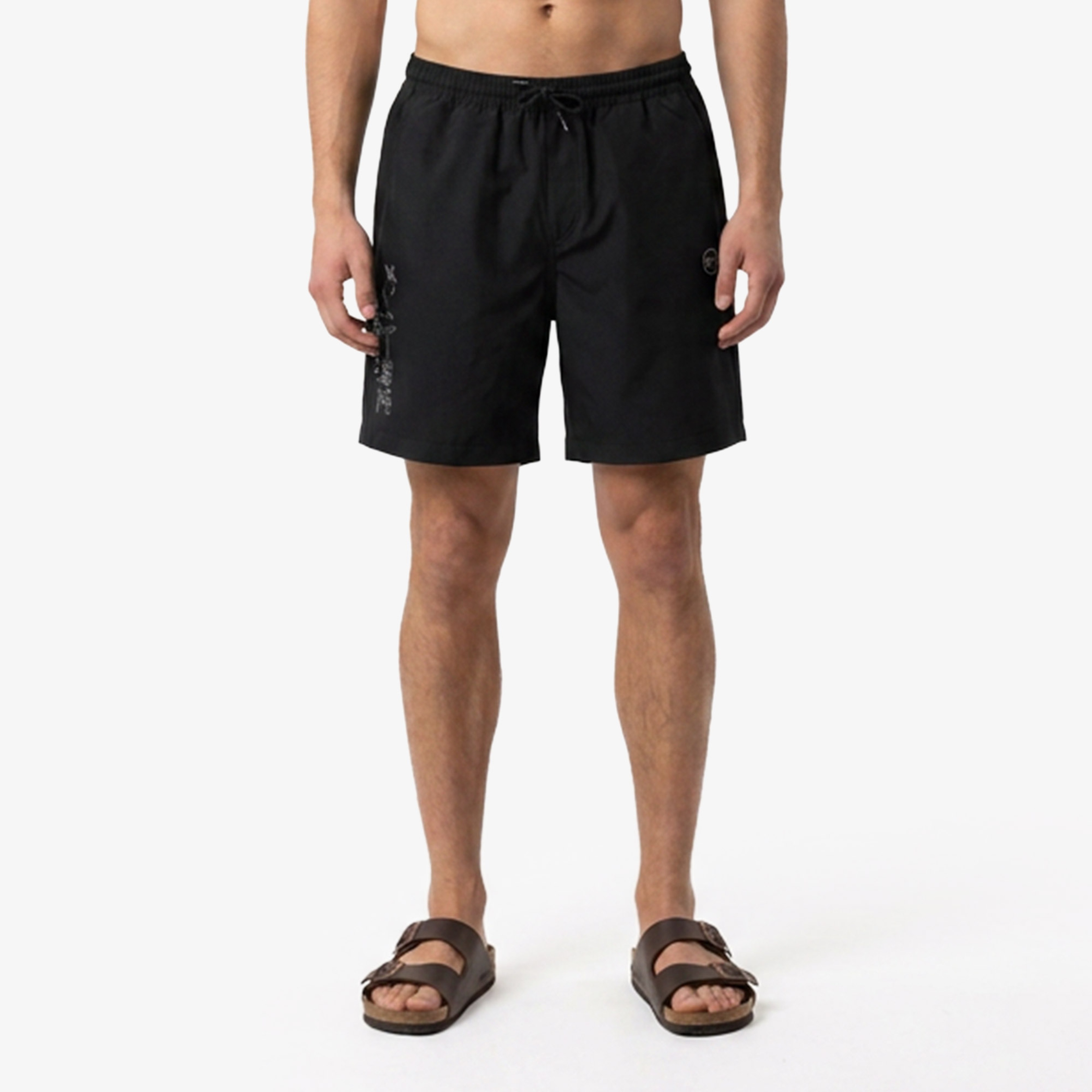 UNITED4 Regular Fit Erkek Siyah Deniz Şortu
