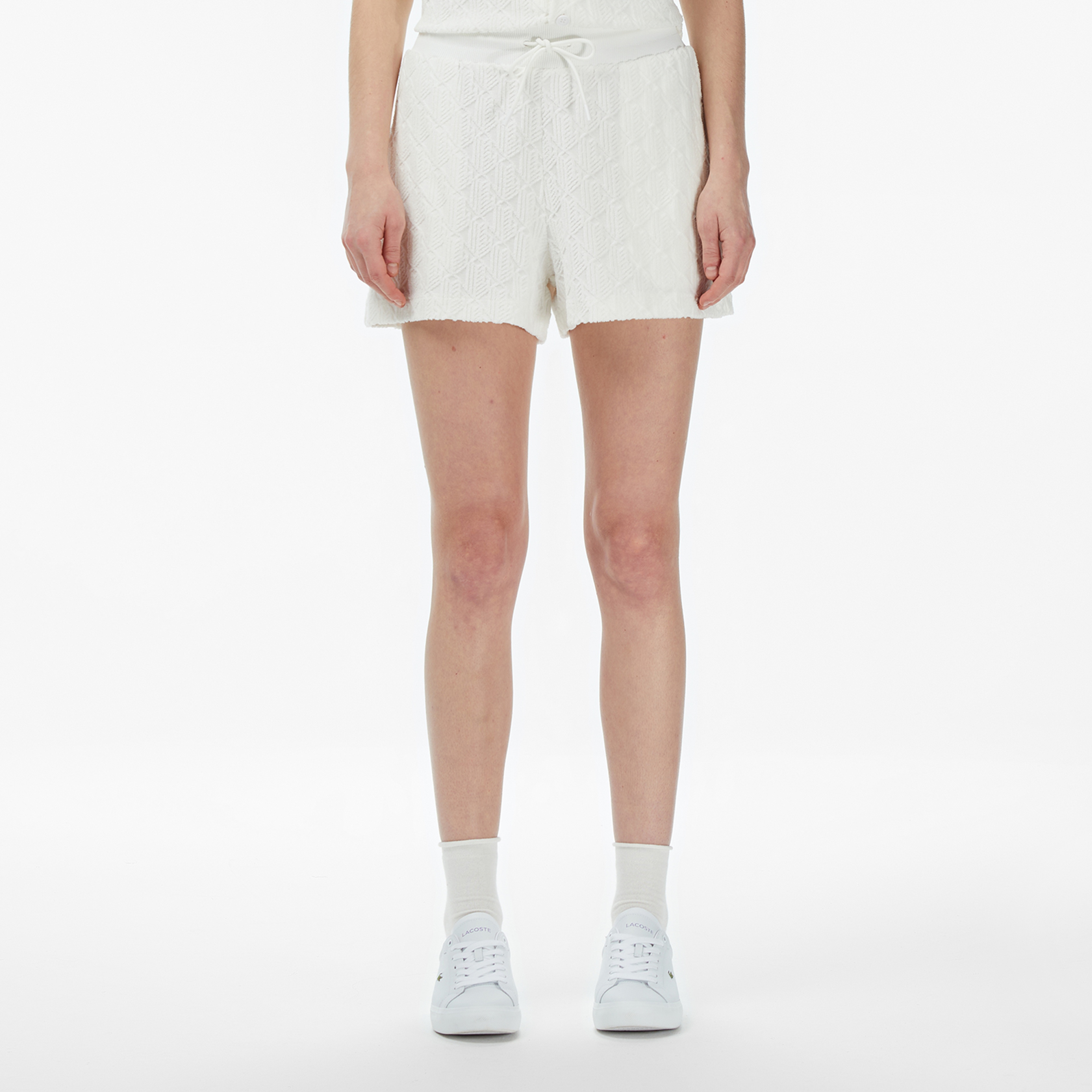 Lacoste Relaxed Fit Kadın Beyaz Şort