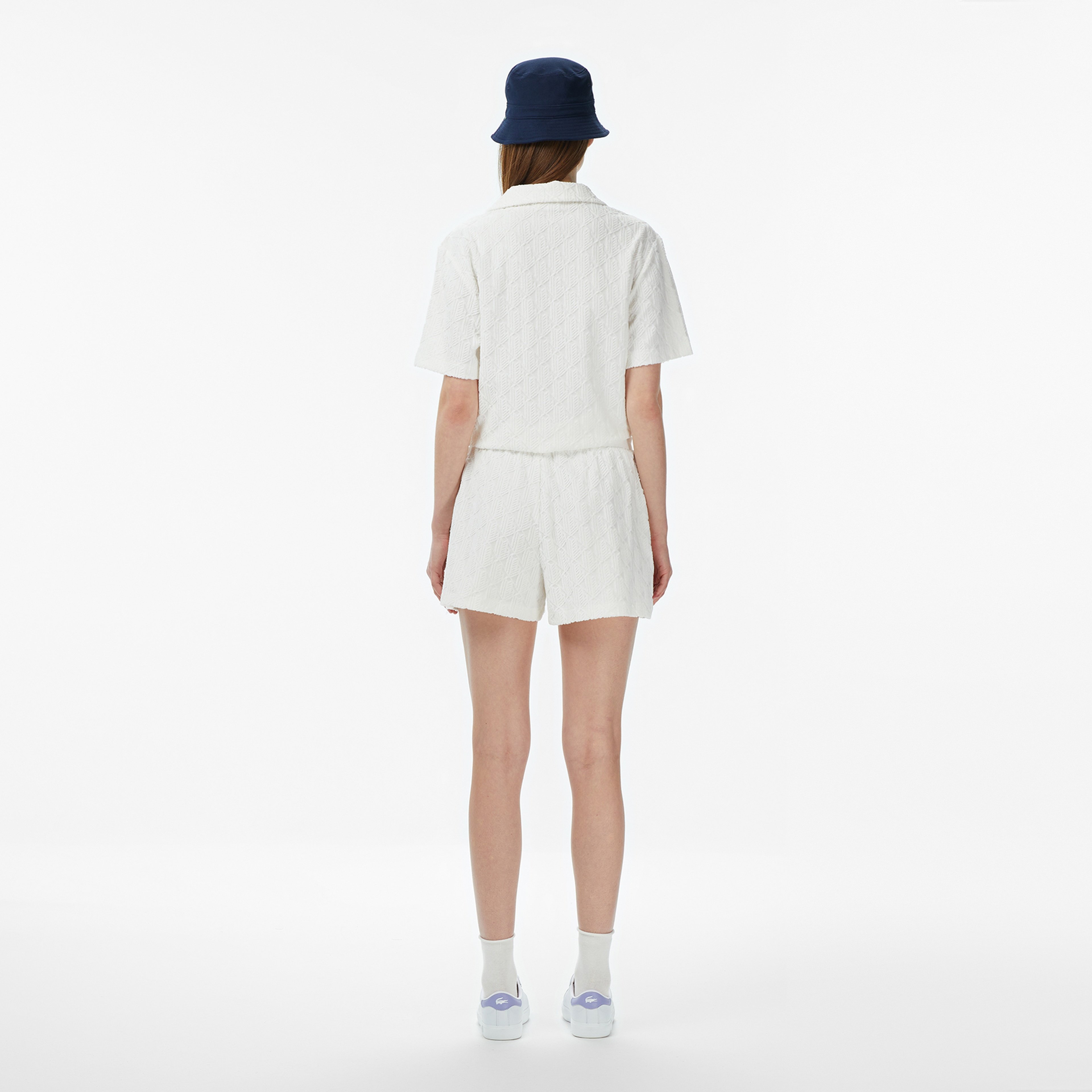 Lacoste Relaxed Fit Kadın Beyaz Şort
