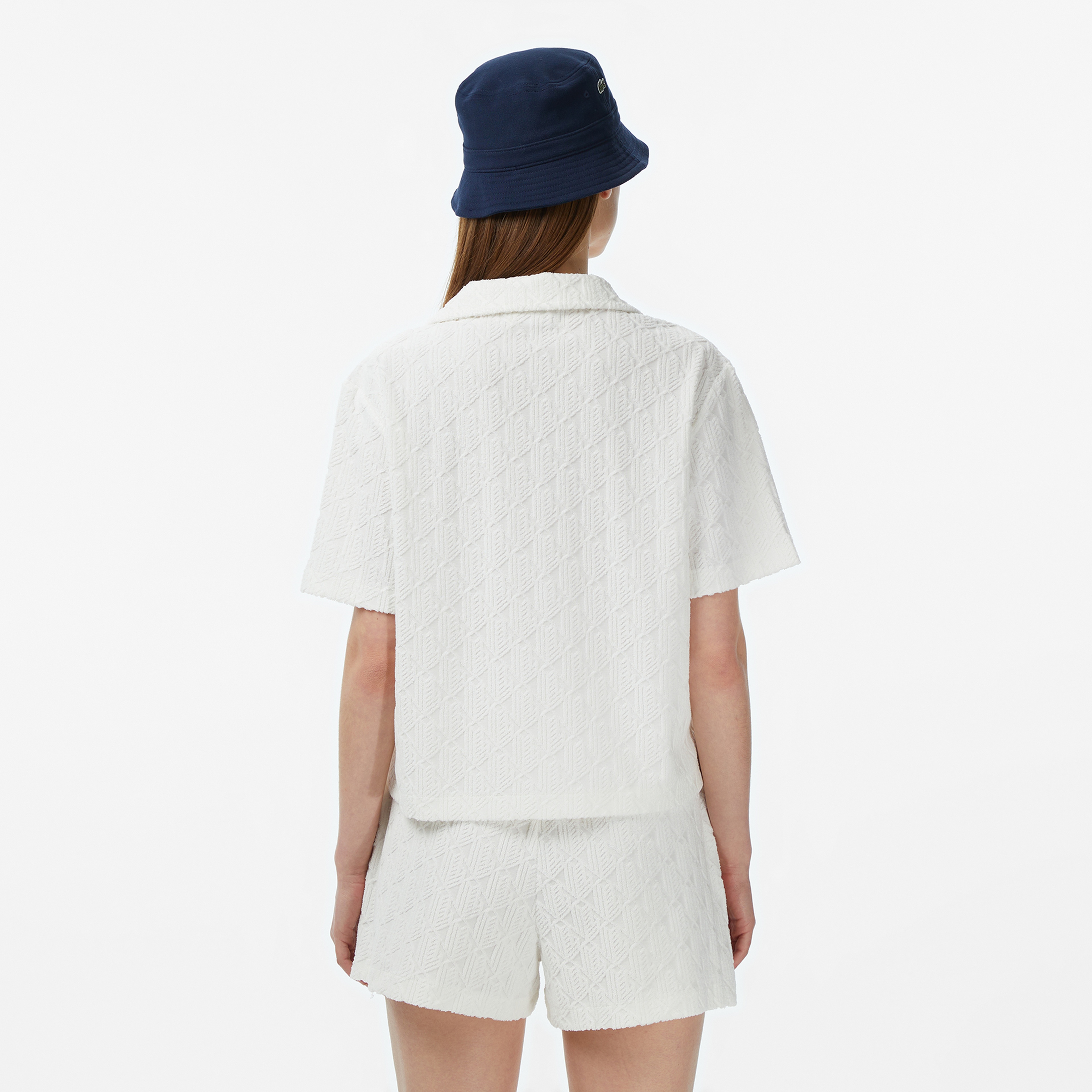 Lacoste Relaxed Fit Kadın Beyaz Gömlek