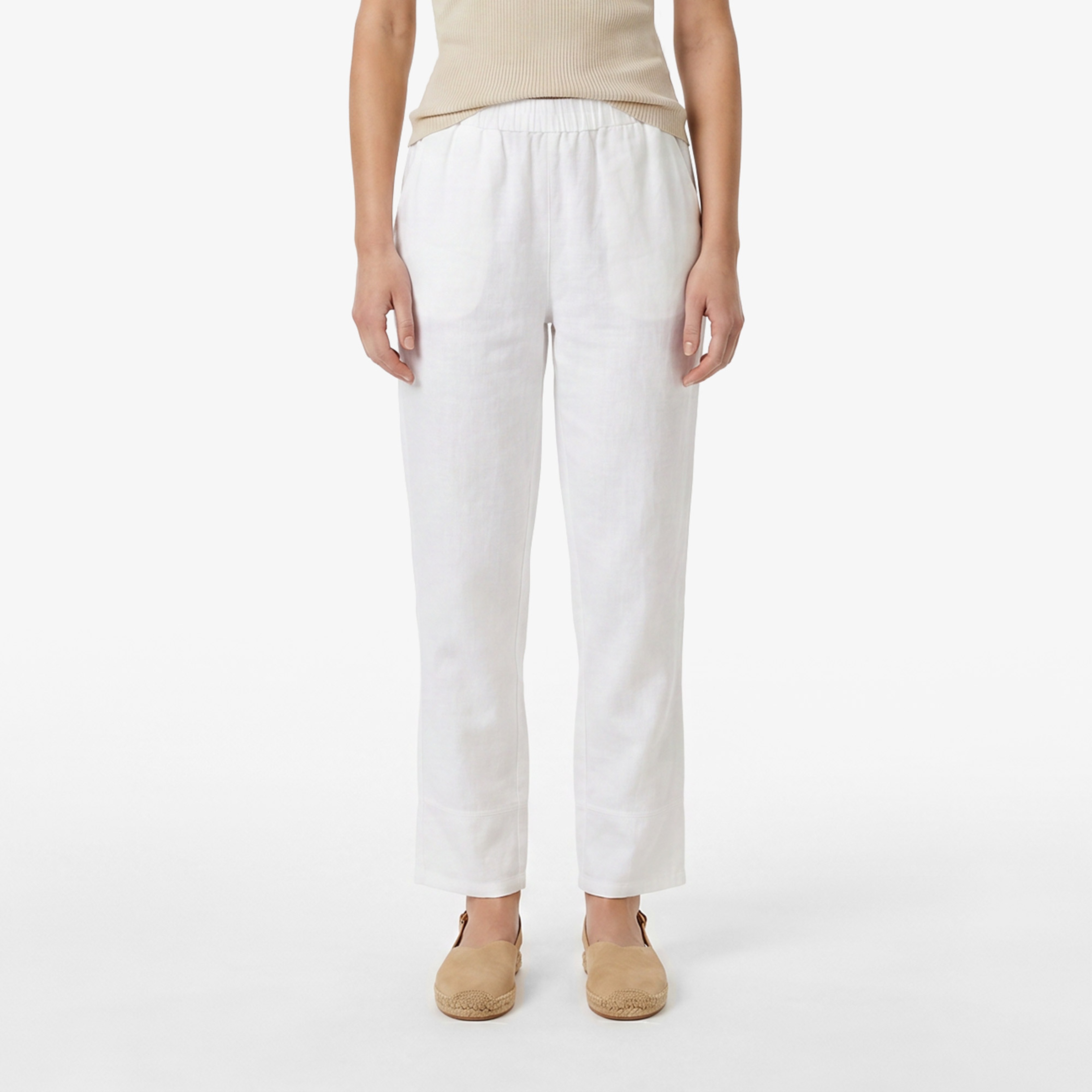 Nautica Kadın Beyaz Regular Fit Pantolon