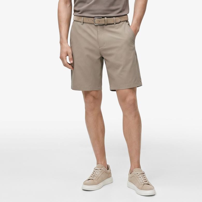 Nautica Erkek Bej Regular Fit Su İtici Şort