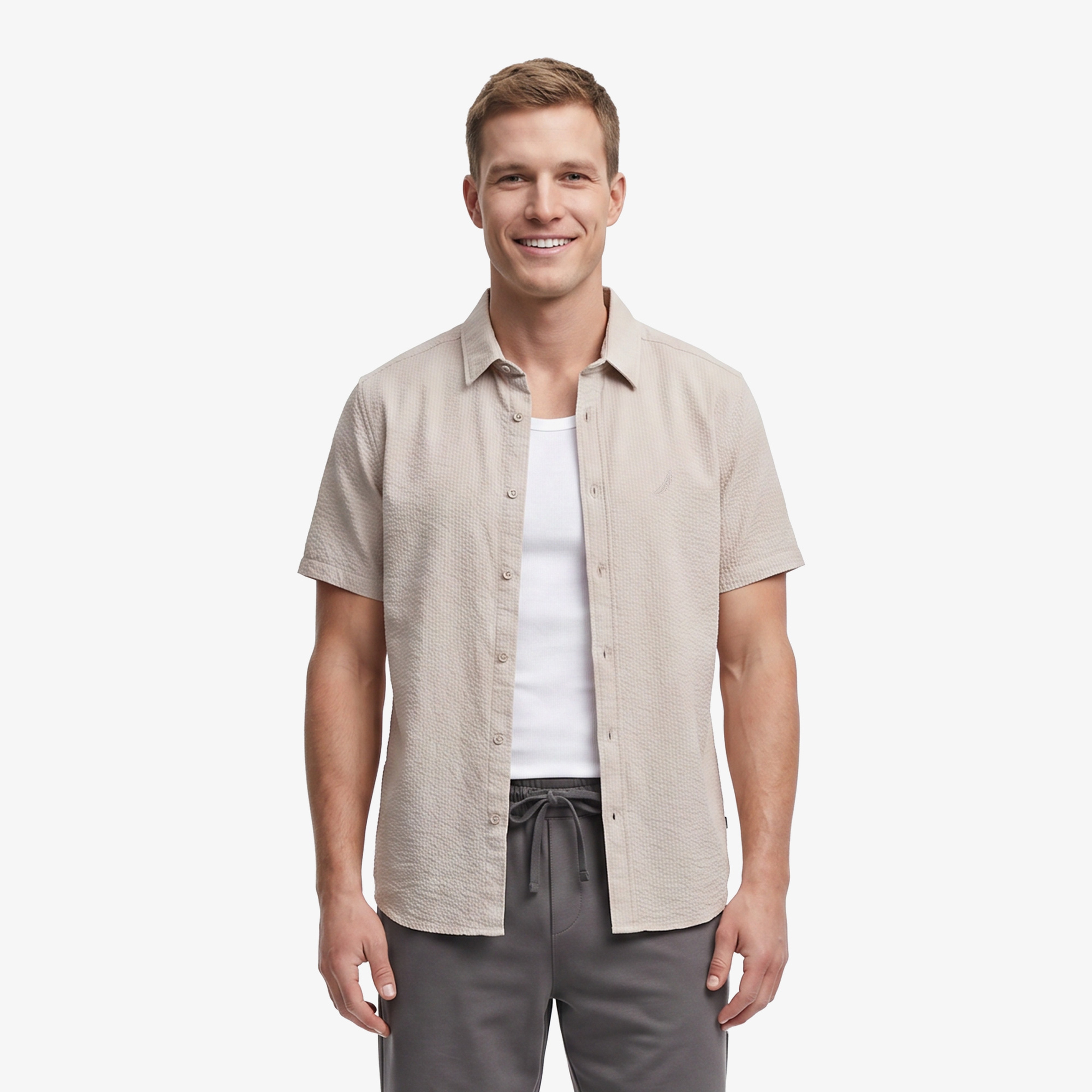 Nautica Regular Fit Erkek Gri Gömlek