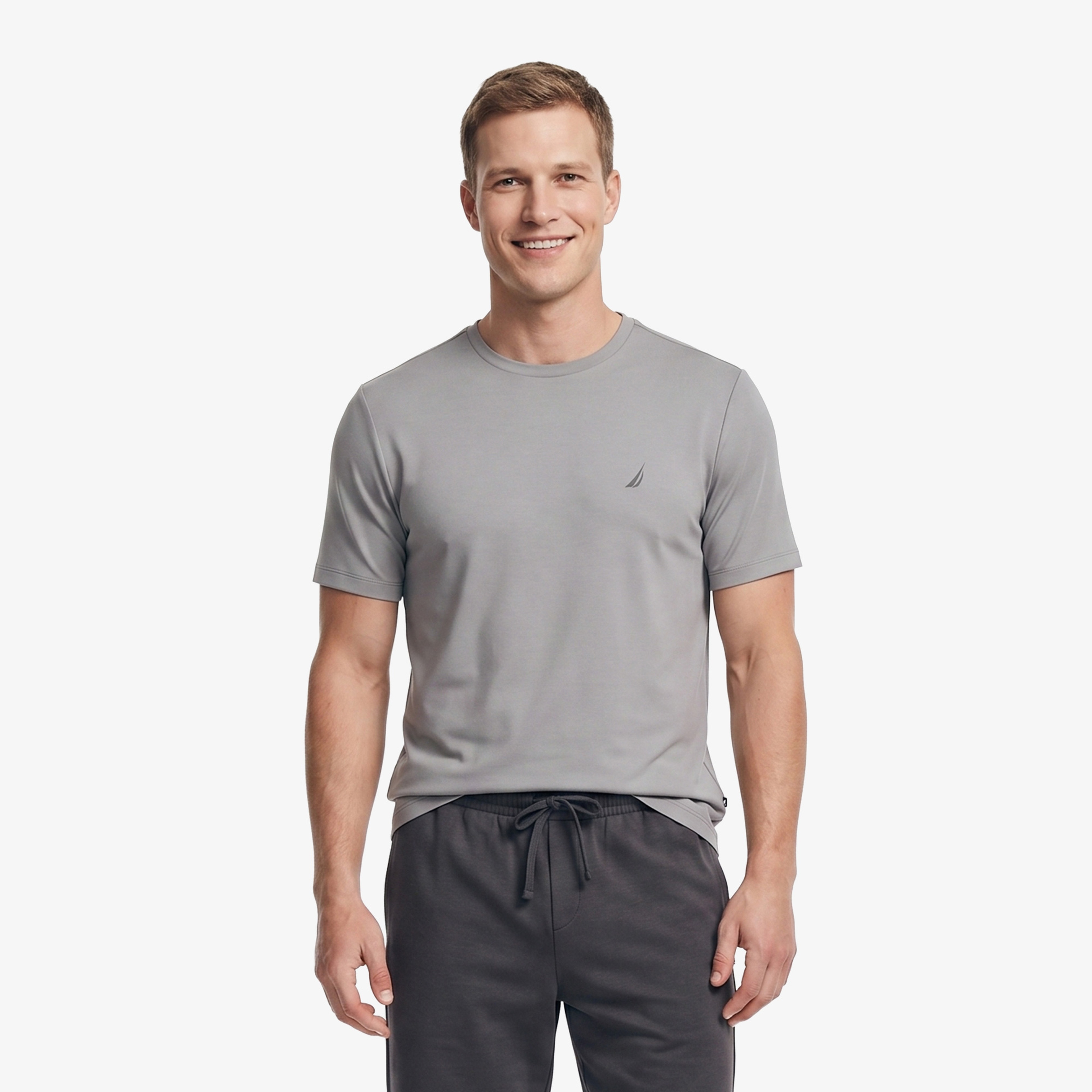 Nautica Erkek Gri Regular Fit T-Shirt