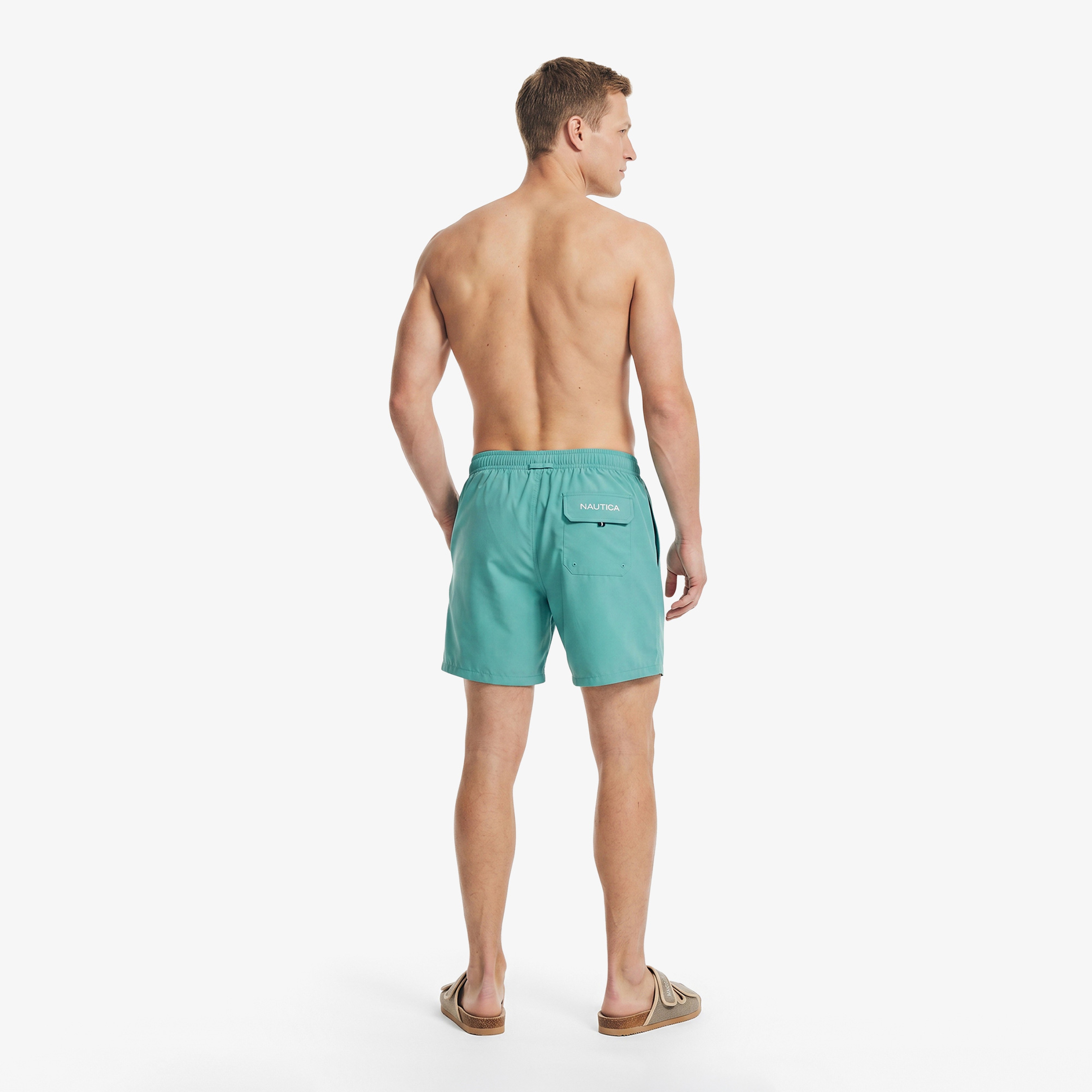 Nautica Erkek Yeşil Regular Fit Deniz Şortu