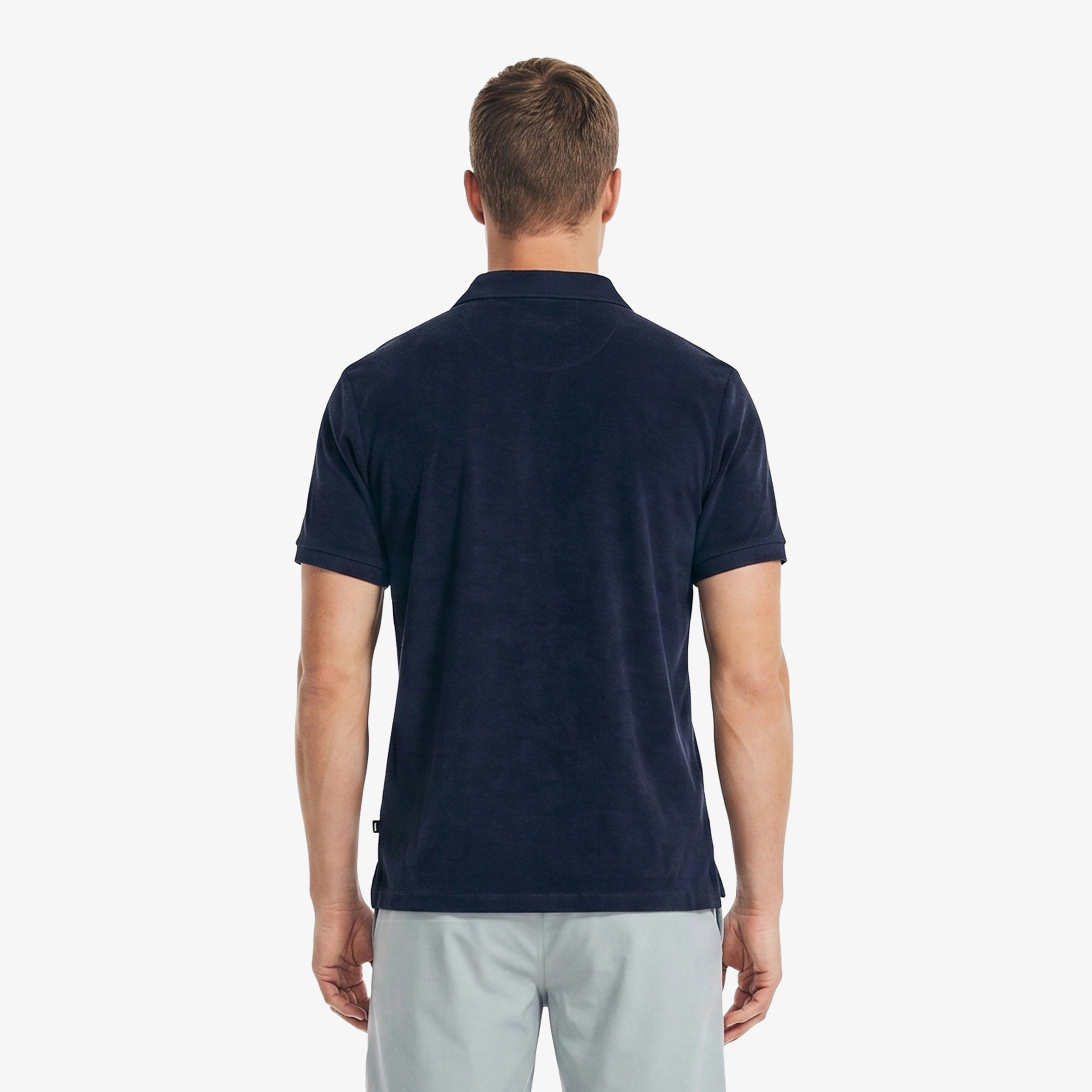 Nautica Erkek Lacivert Regular Fit Havlu Polo Yaka T-Shirt