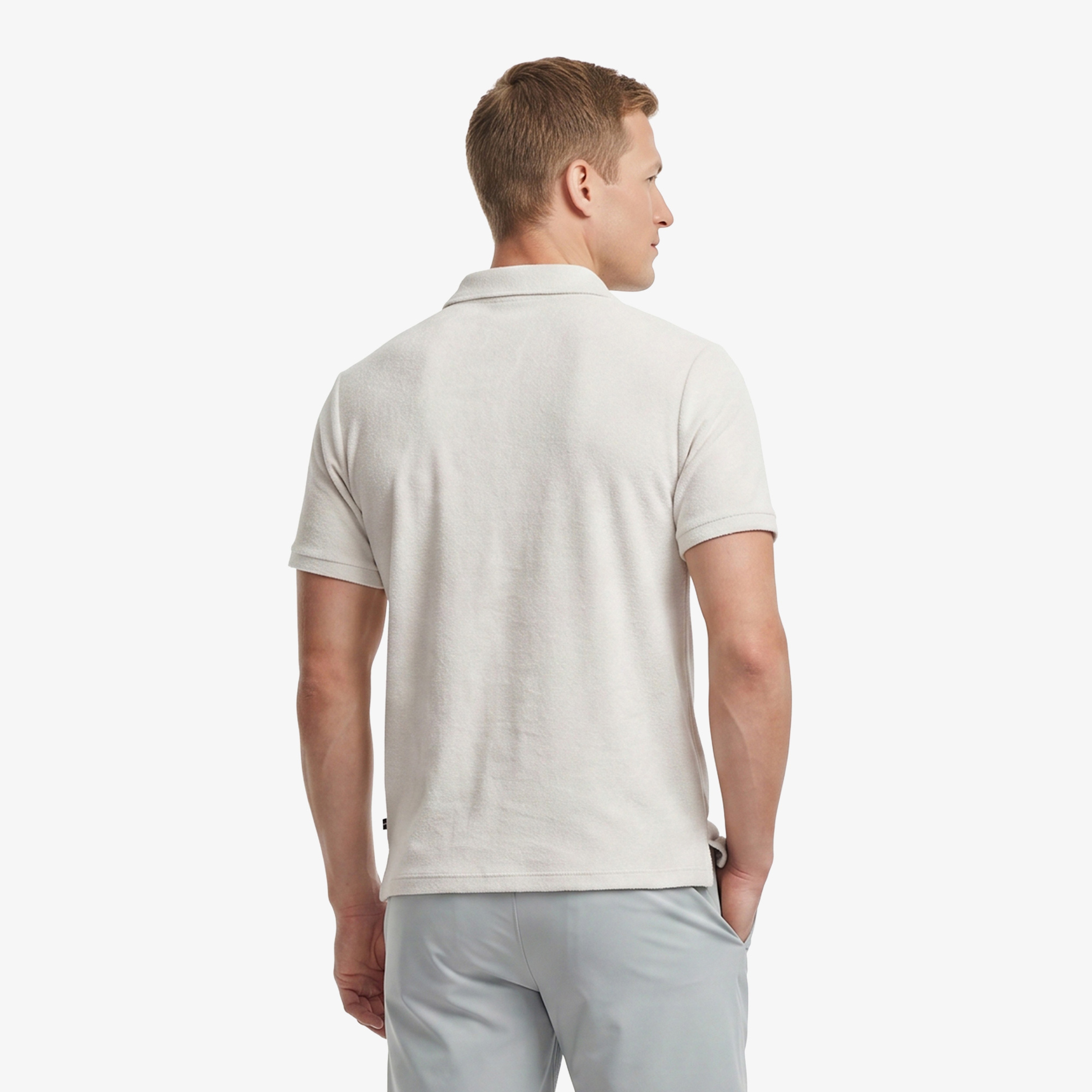 Nautica Erkek Gri Regular Fit Havlu Polo Yaka T-Shirt