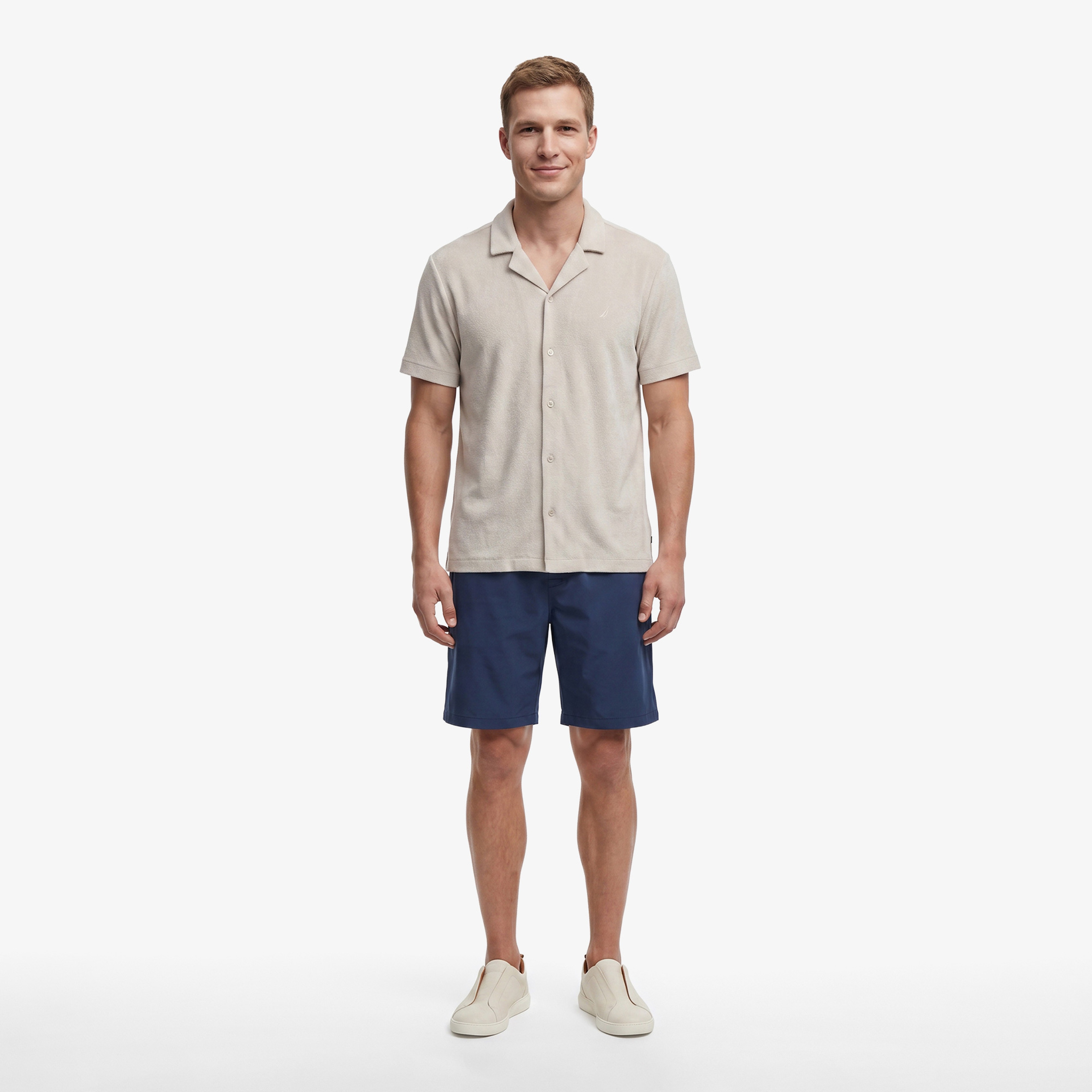 Nautica Erkek Gri Regular Fit Kısa Kollu Gömlek
