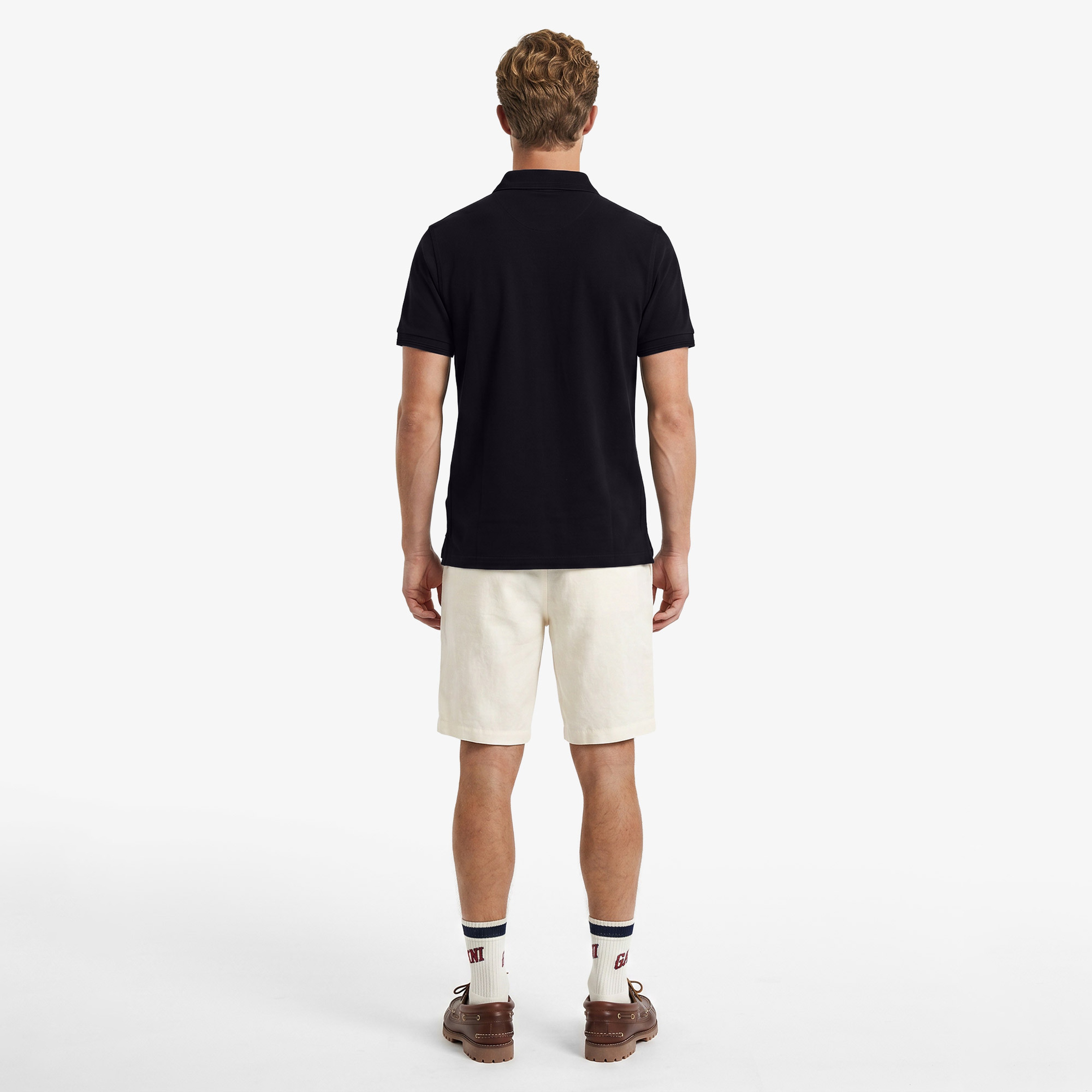 GANT Erkek Siyah Regular Fit Yarım Fermuarlı Polo Yaka T-Shirt