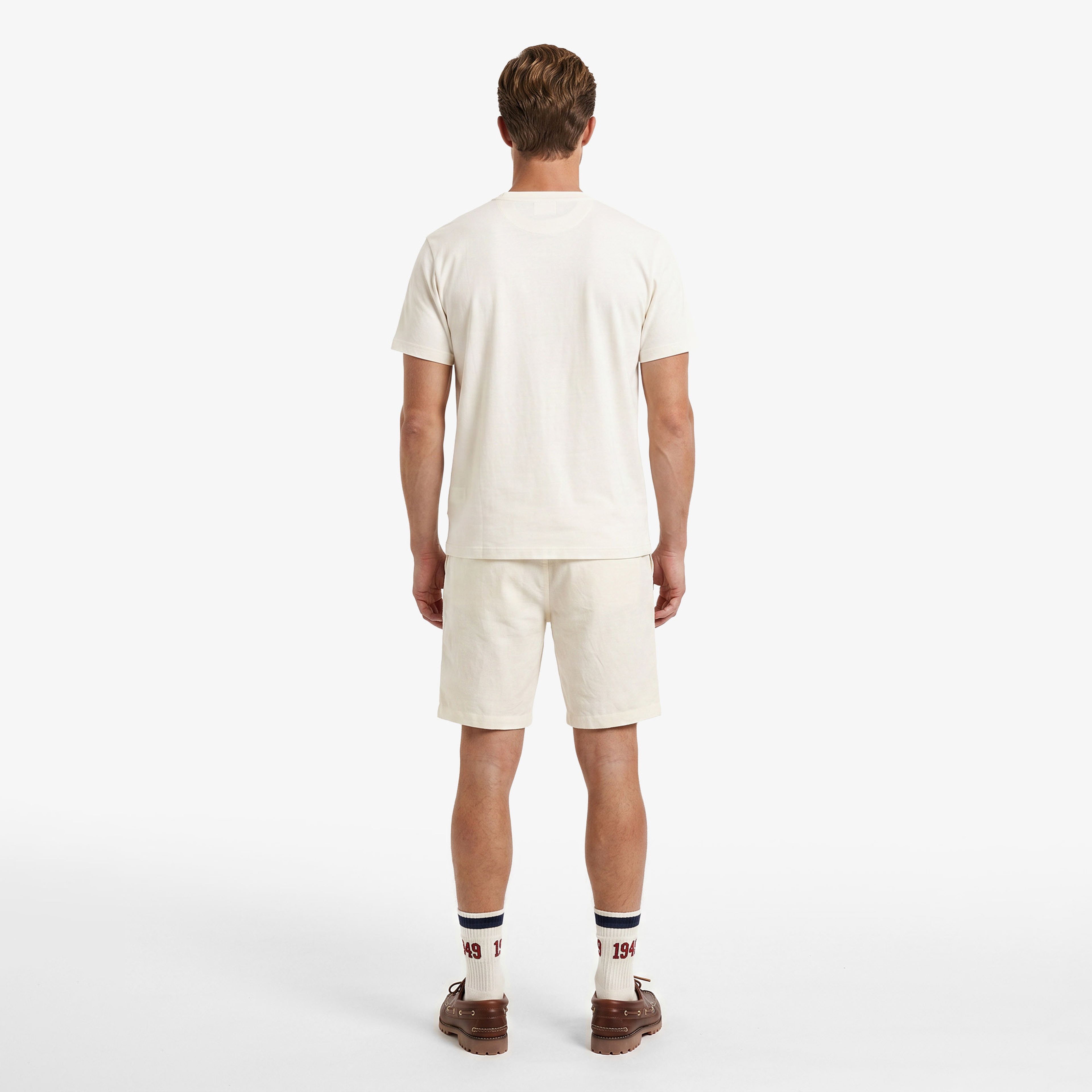 GANT Erkek Beyaz Bisiklet Yaka Regular Fit Logolu T-Shirt