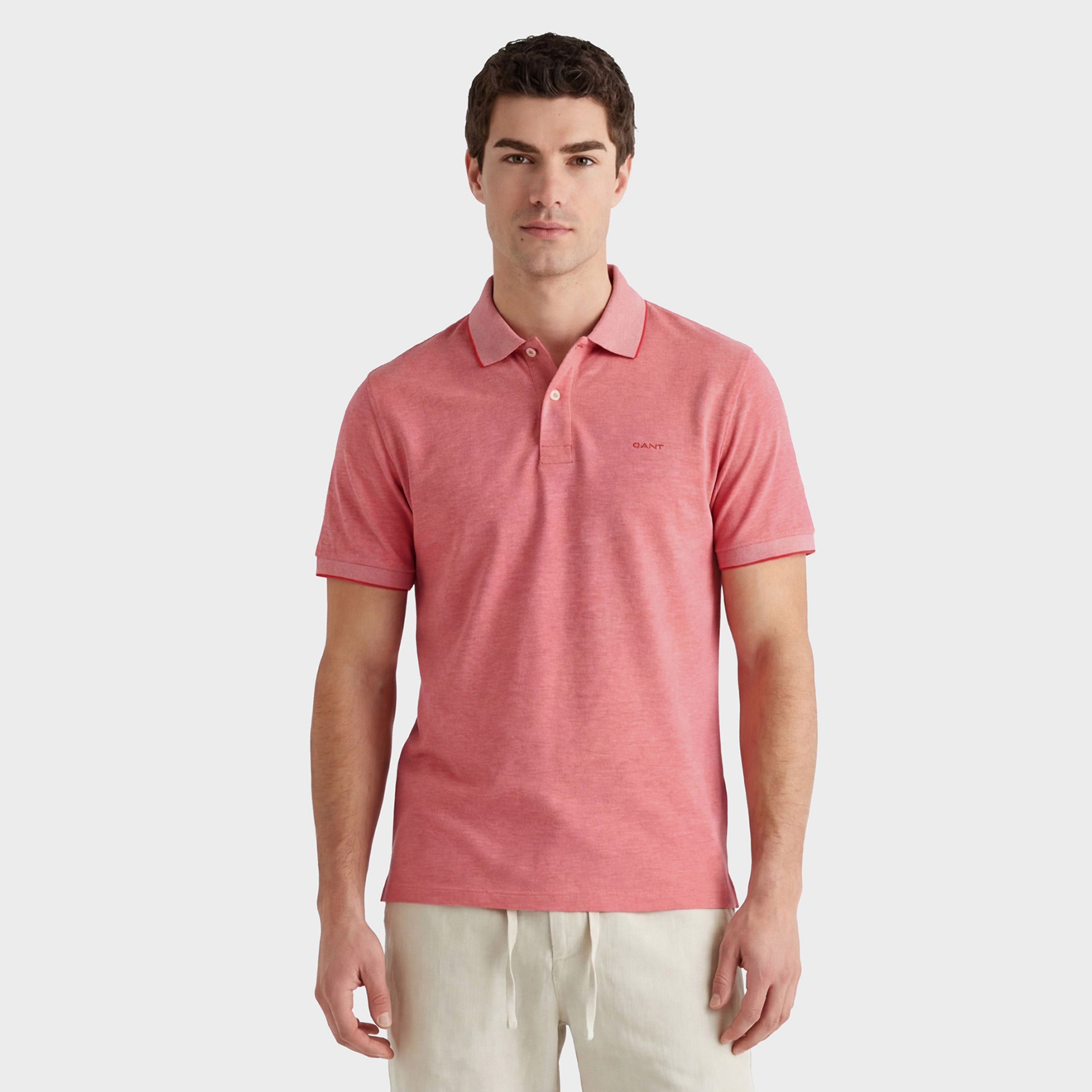 GANT Erkek Kırmızı Regular Fit Polo Yaka T-Shirt