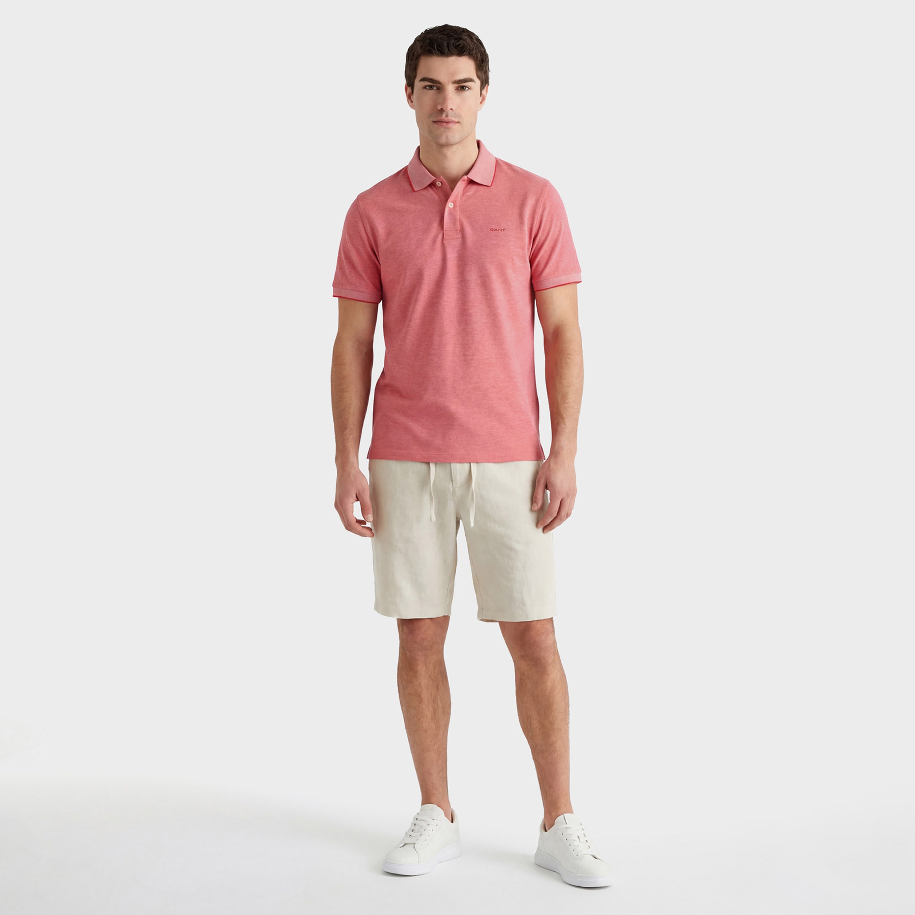 GANT Erkek Kırmızı Regular Fit Polo Yaka T-Shirt